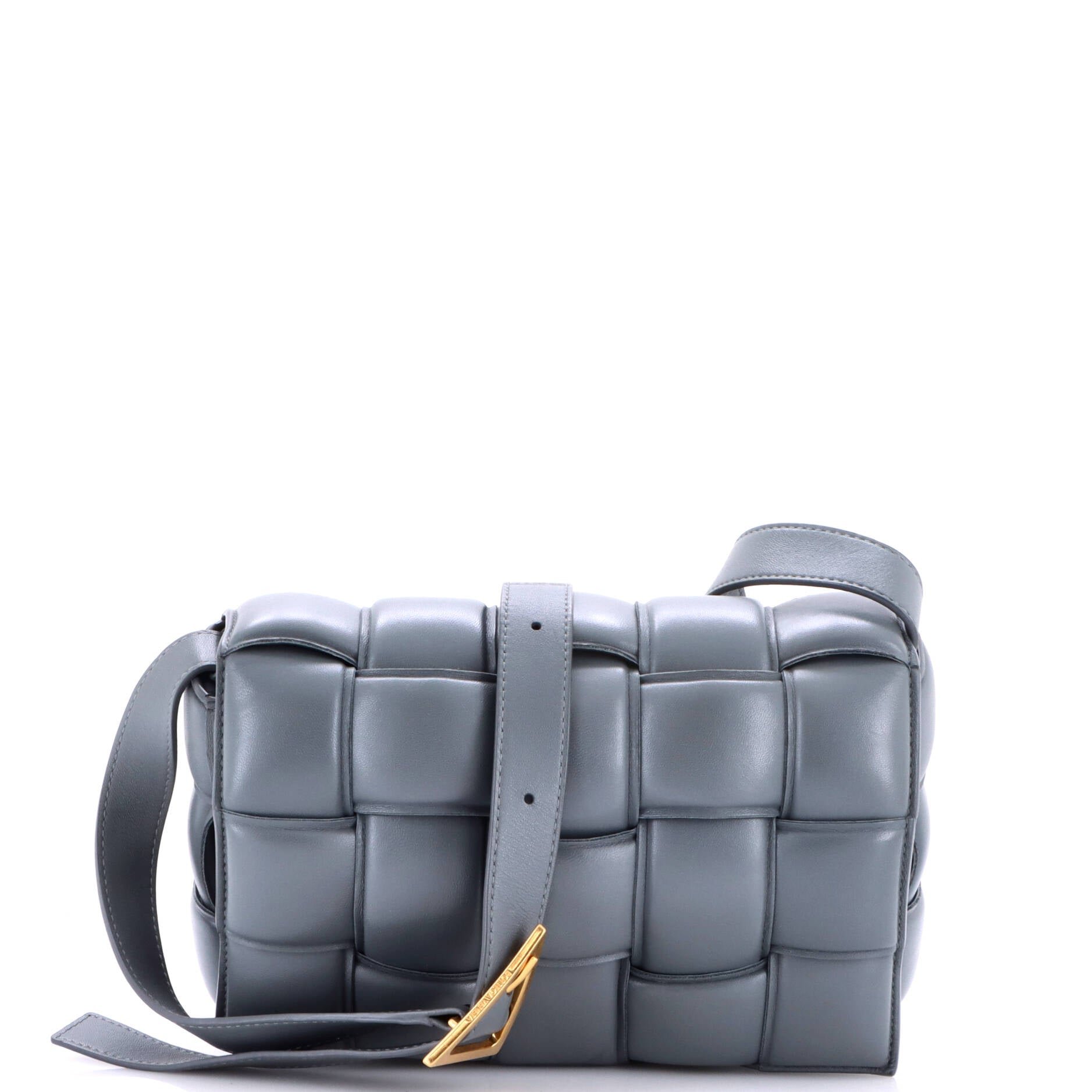Cassette Crossbody Bag Padded Maxi Intrecciato Leather