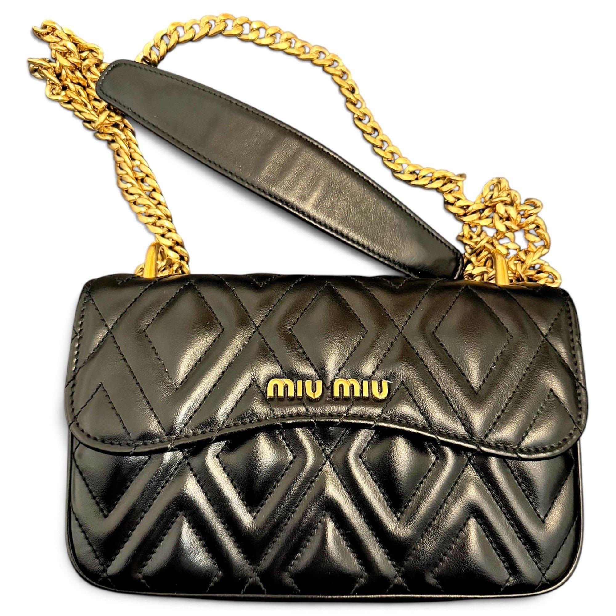 Miu Miu Matelassé pony-style calfskin handbag
