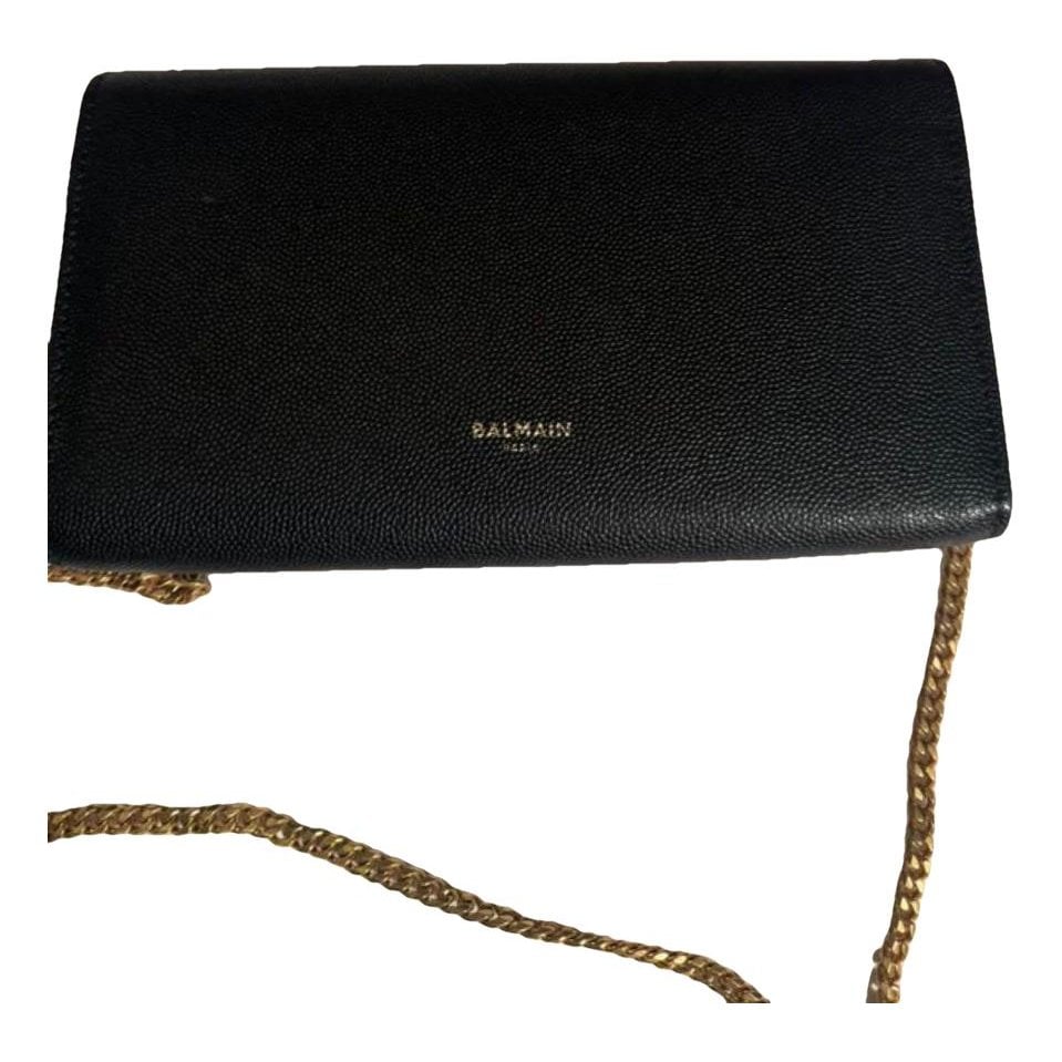 Leather clutch bag