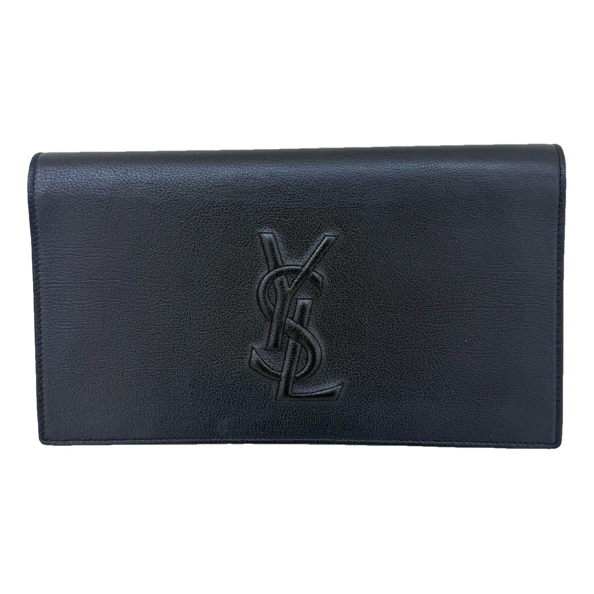 Leather clutch bag