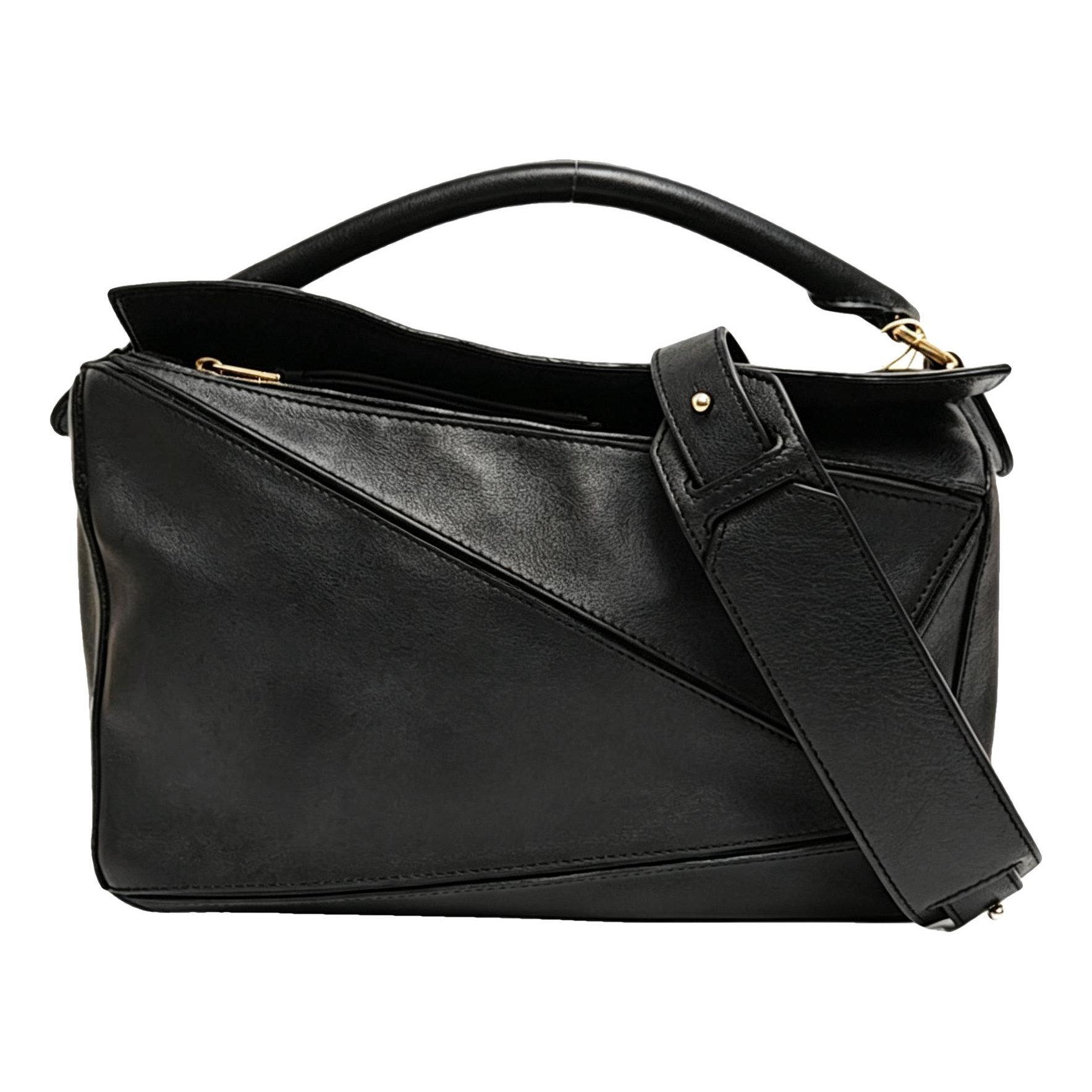 Puzzle leather handbag