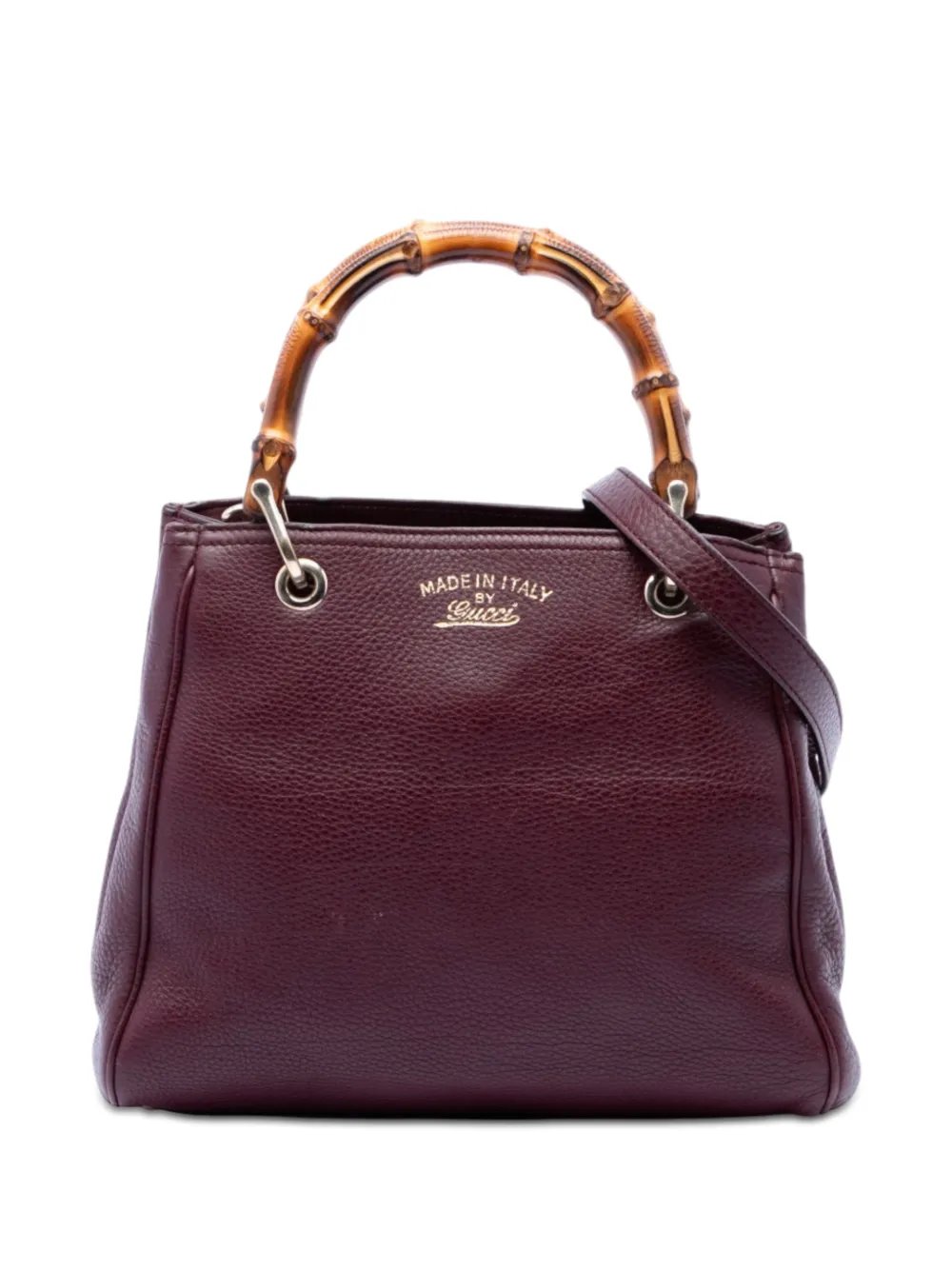2016-2025 Small Calfskin Bamboo Shopper satchel