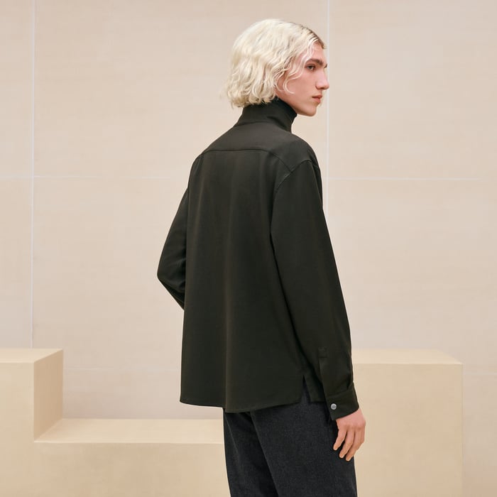 Kaki "Poches Superposees" Overshirt
