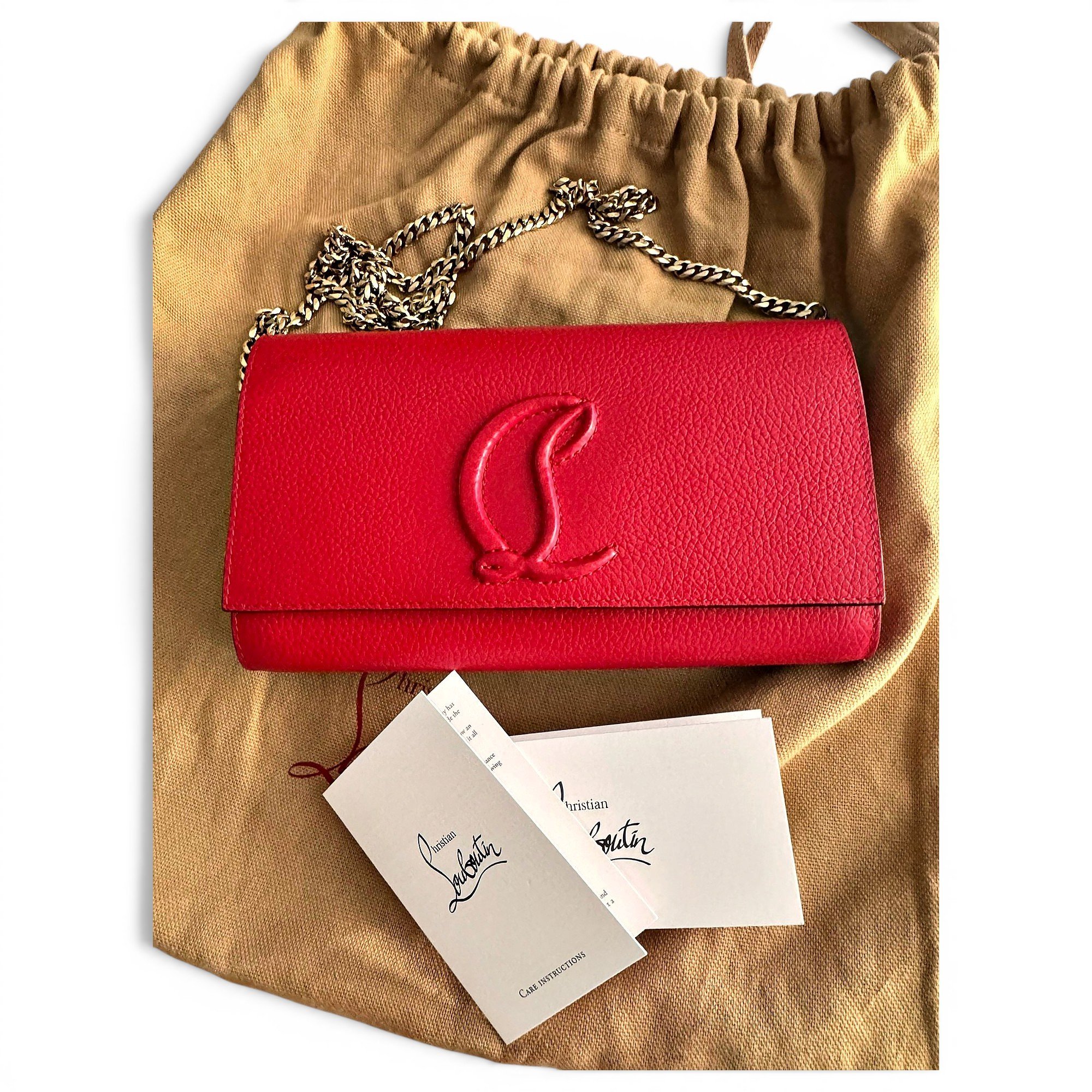 Loubiposh leather clutch bag