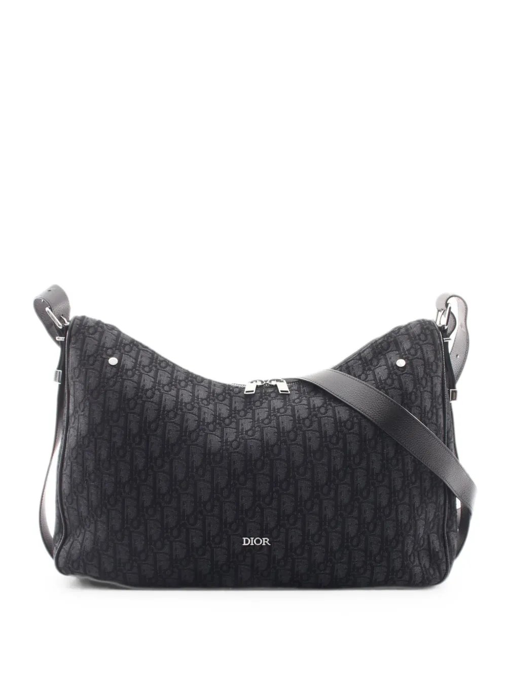2010s Oblique-jacquard zipped shoulder bag