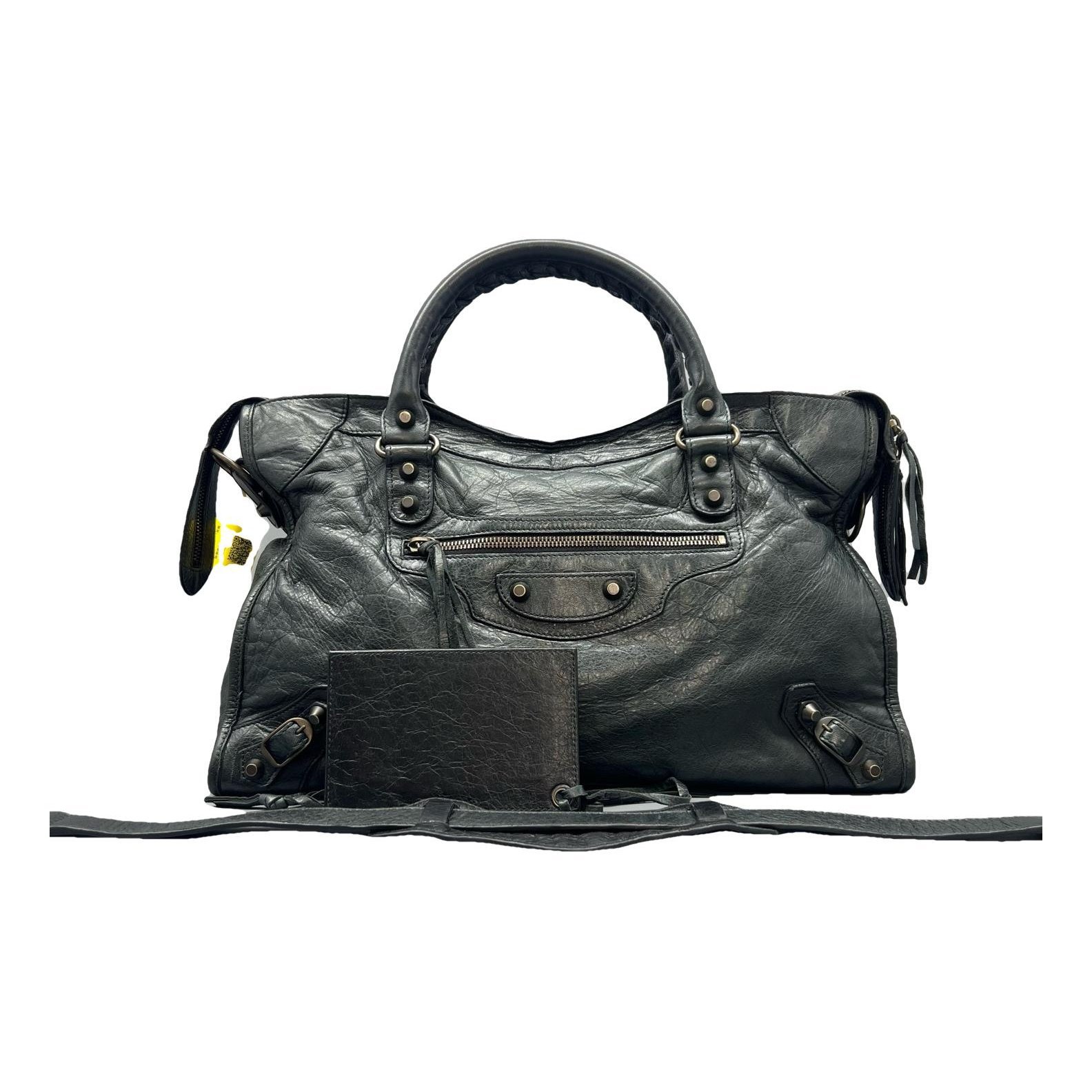 City leather handbag