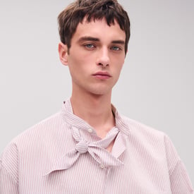 Chemise corps boxy « doubles rayures serties »