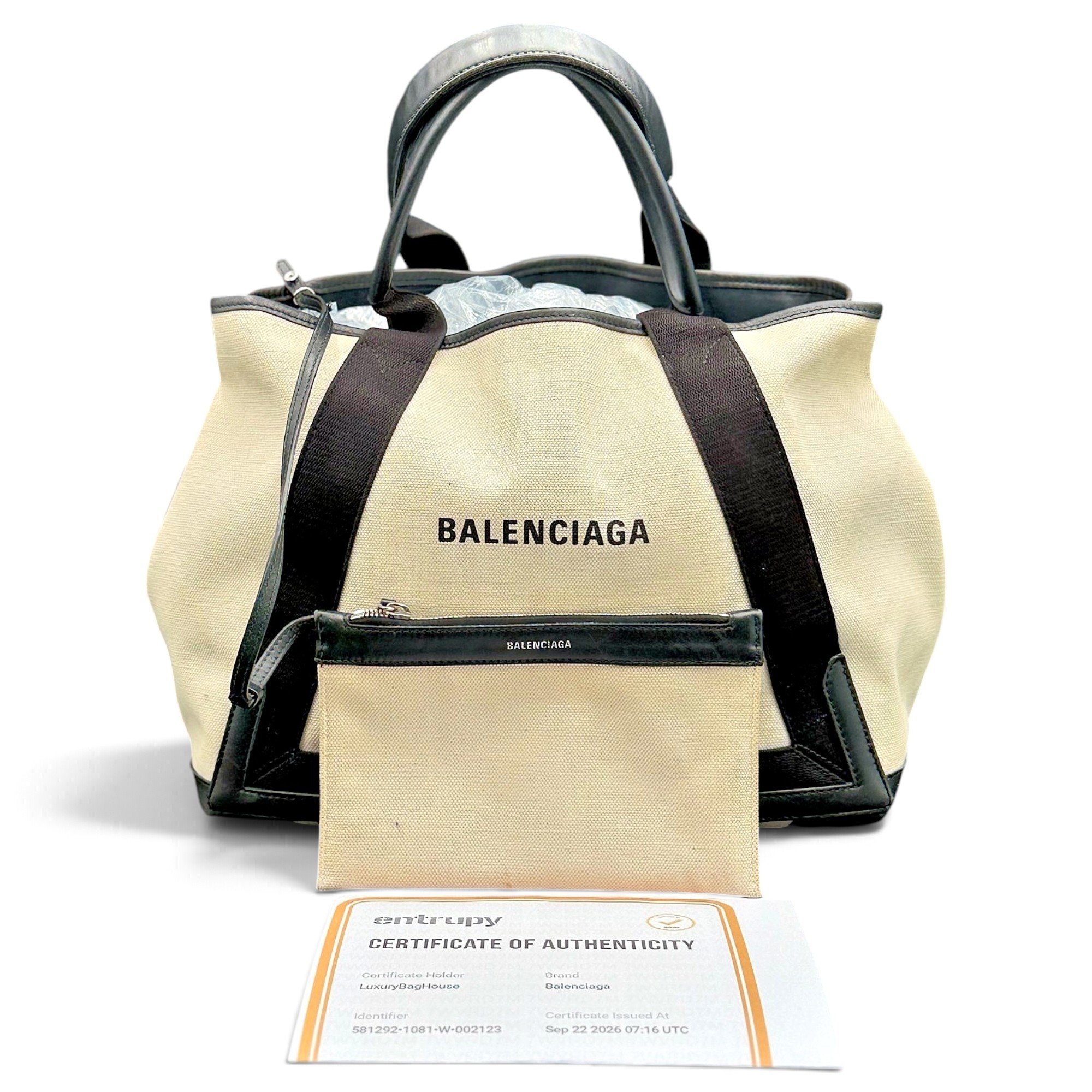 Navy cabas tote