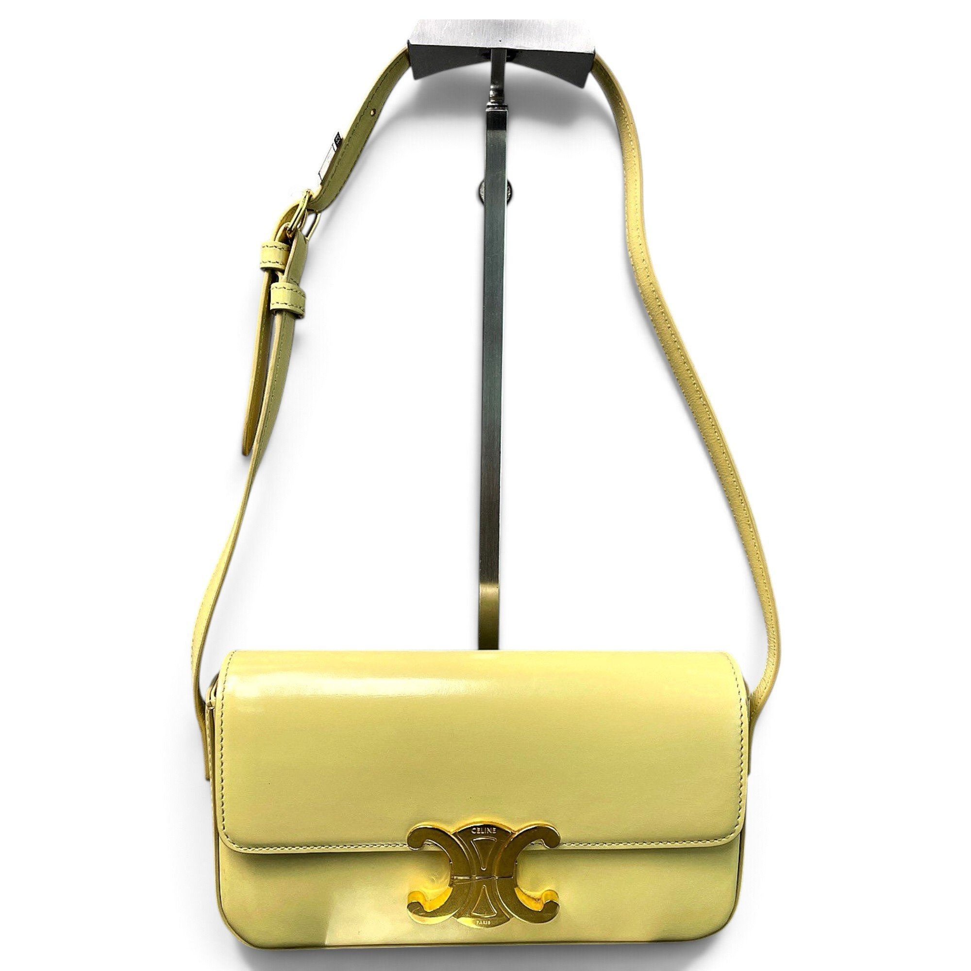 Triomphe chain leather crossbody bag