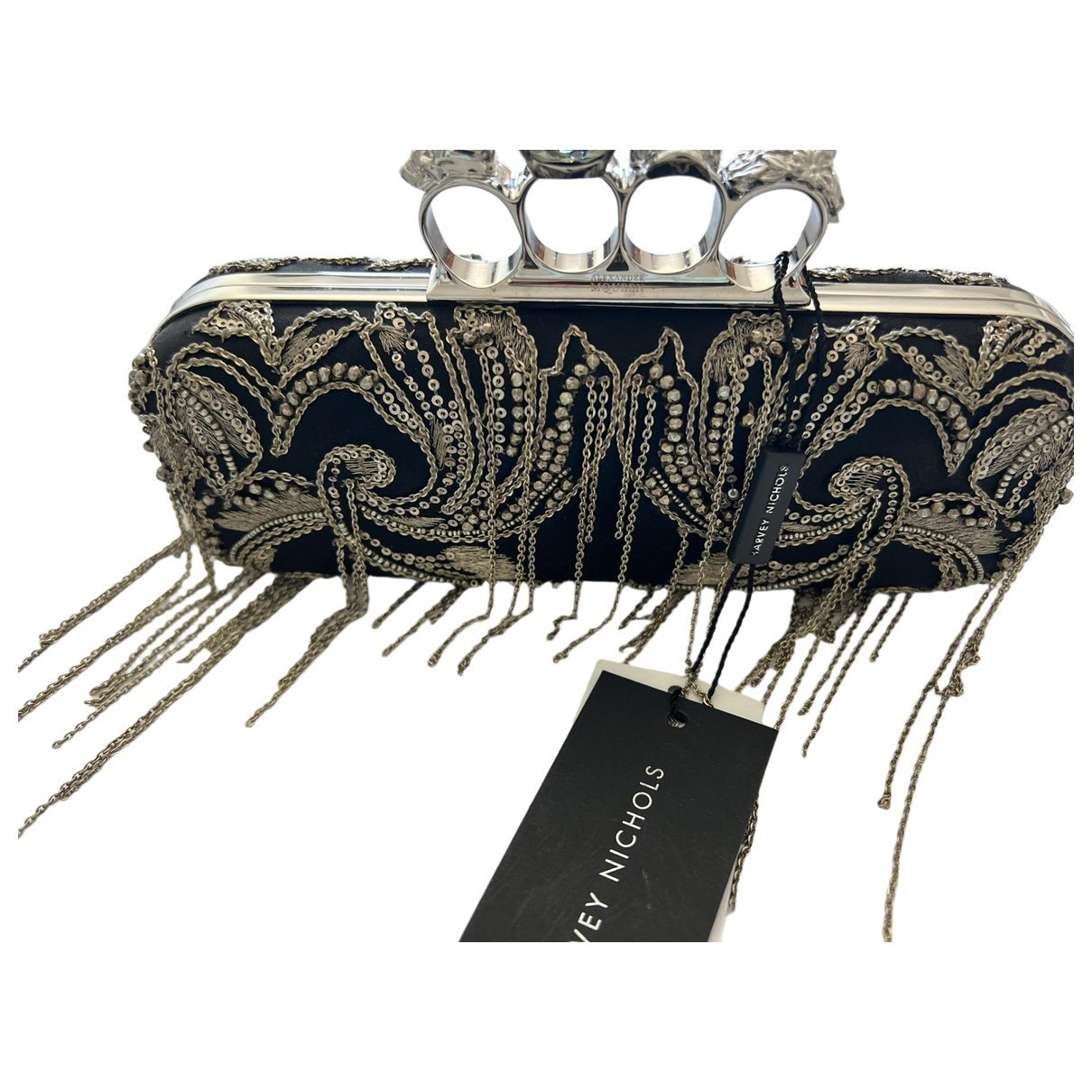 Knuckle cloth clutch bag