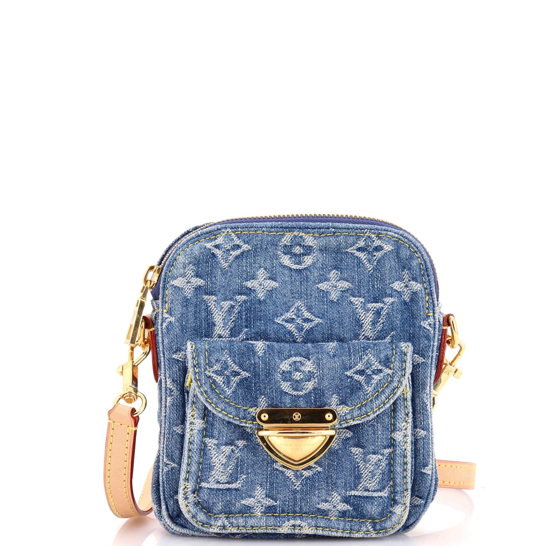 Fairfax Pochette Crossbody Bag LV Remix Monogram Denim