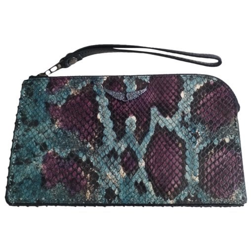 Leather clutch bag