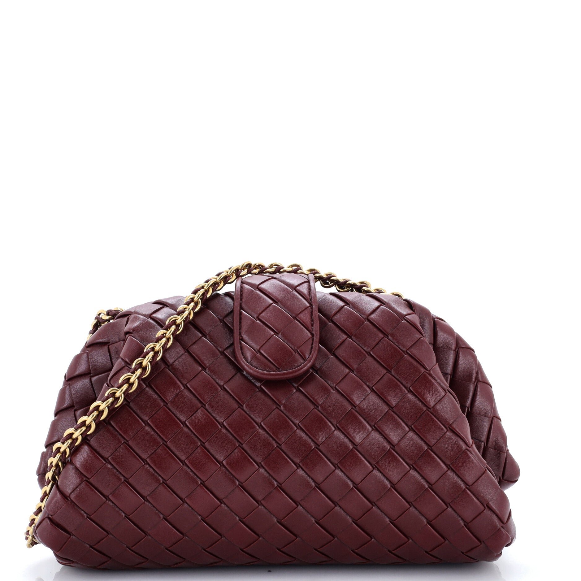 Lauren 1980 Clutch with Chain Intrecciato Nappa Medium