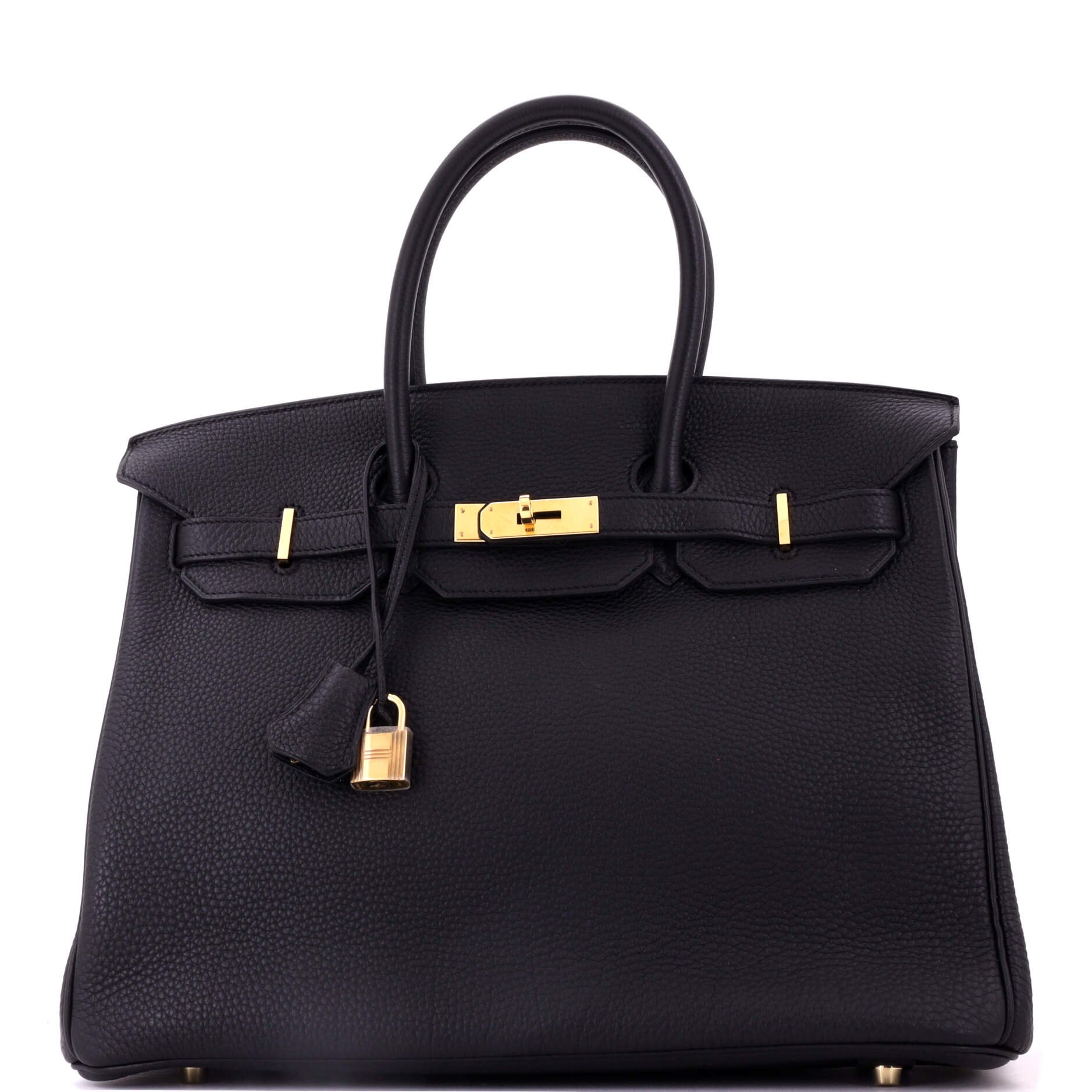 Birkin Handbag Noir Togo with Gold Hardware 35