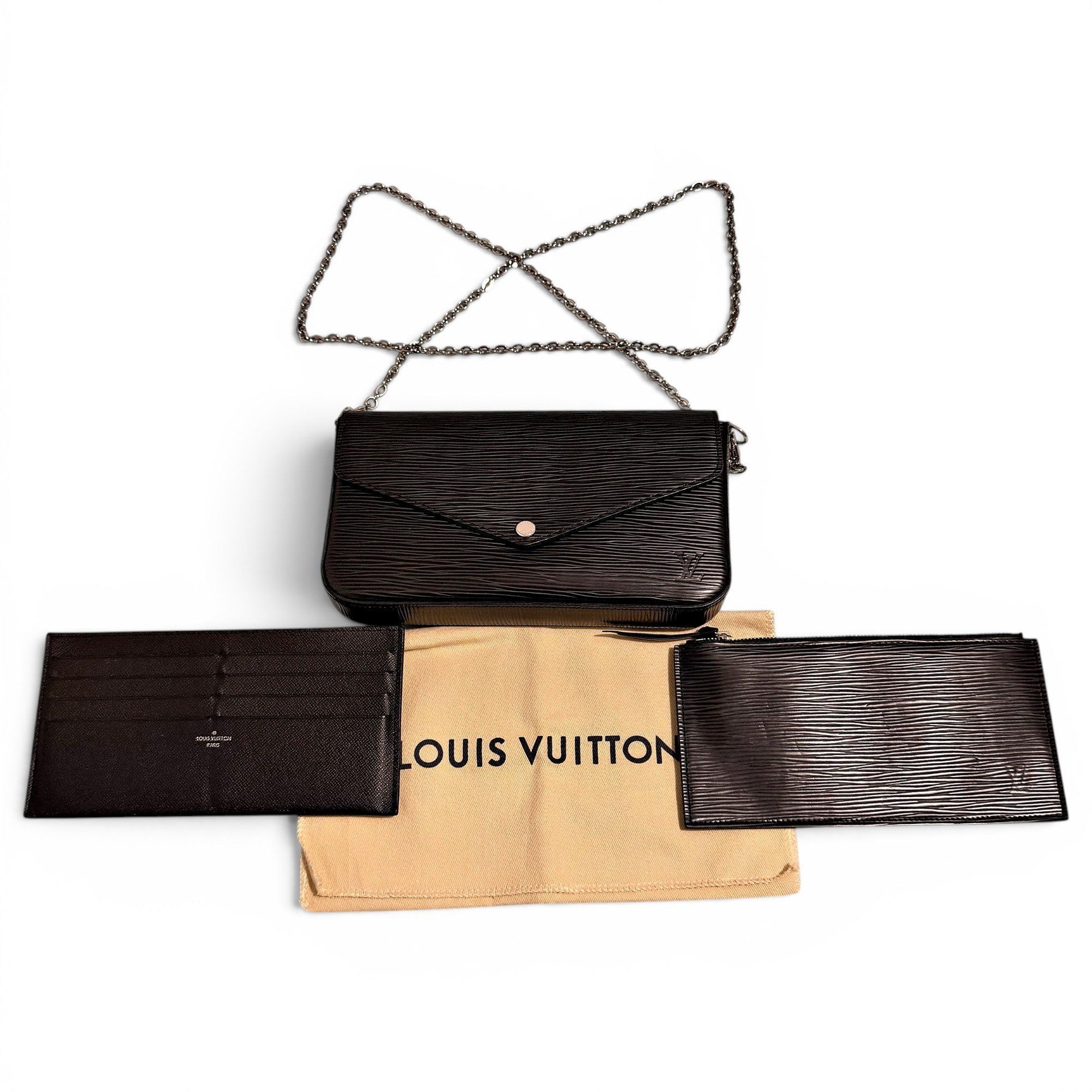 Leather clutch bag