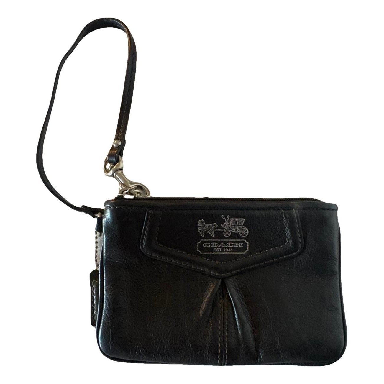 Leather clutch bag