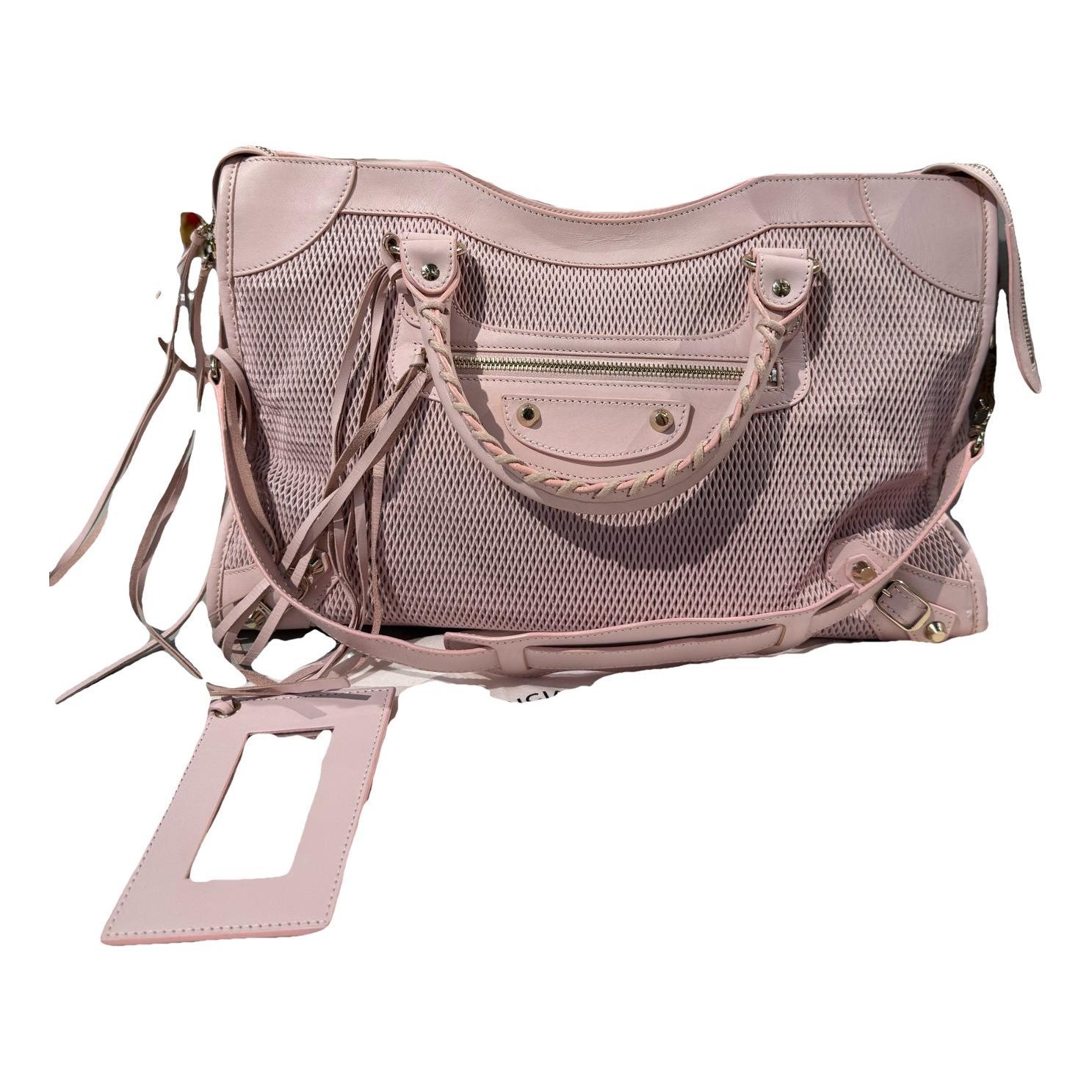 City leather handbag