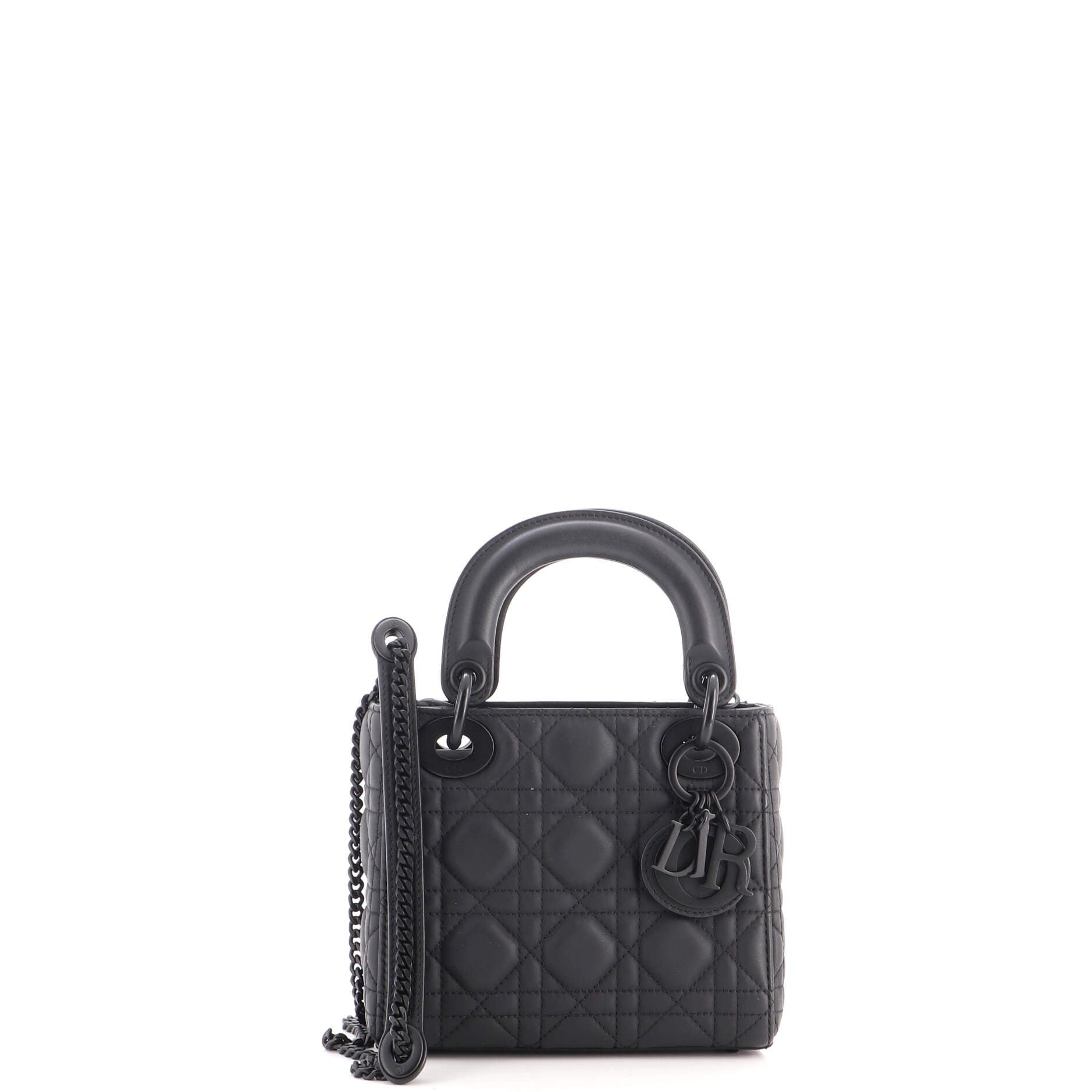 Ultra Matte Lady Dior Chain Bag Cannage Quilt Calfskin Mini