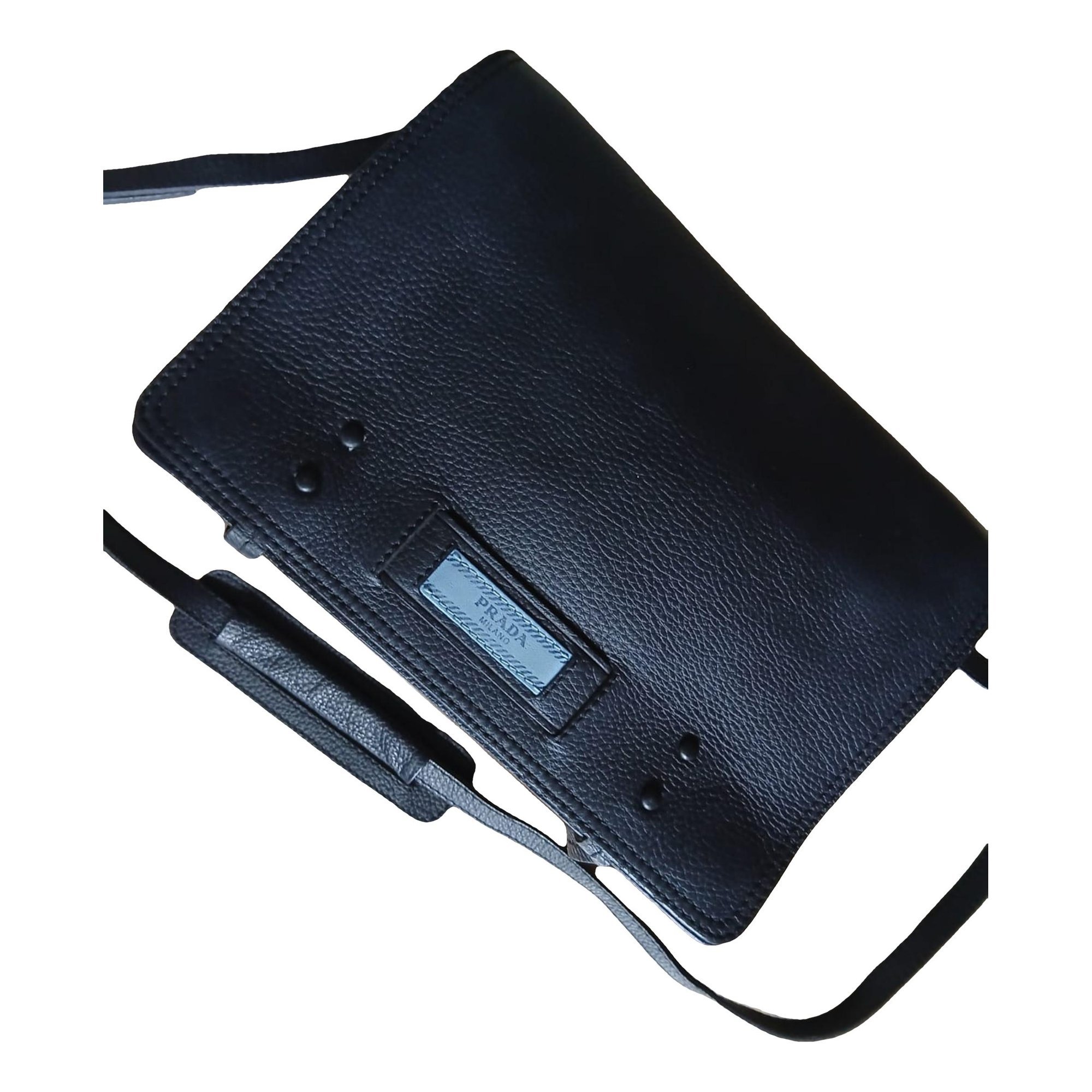 Etiquette leather crossbody bag