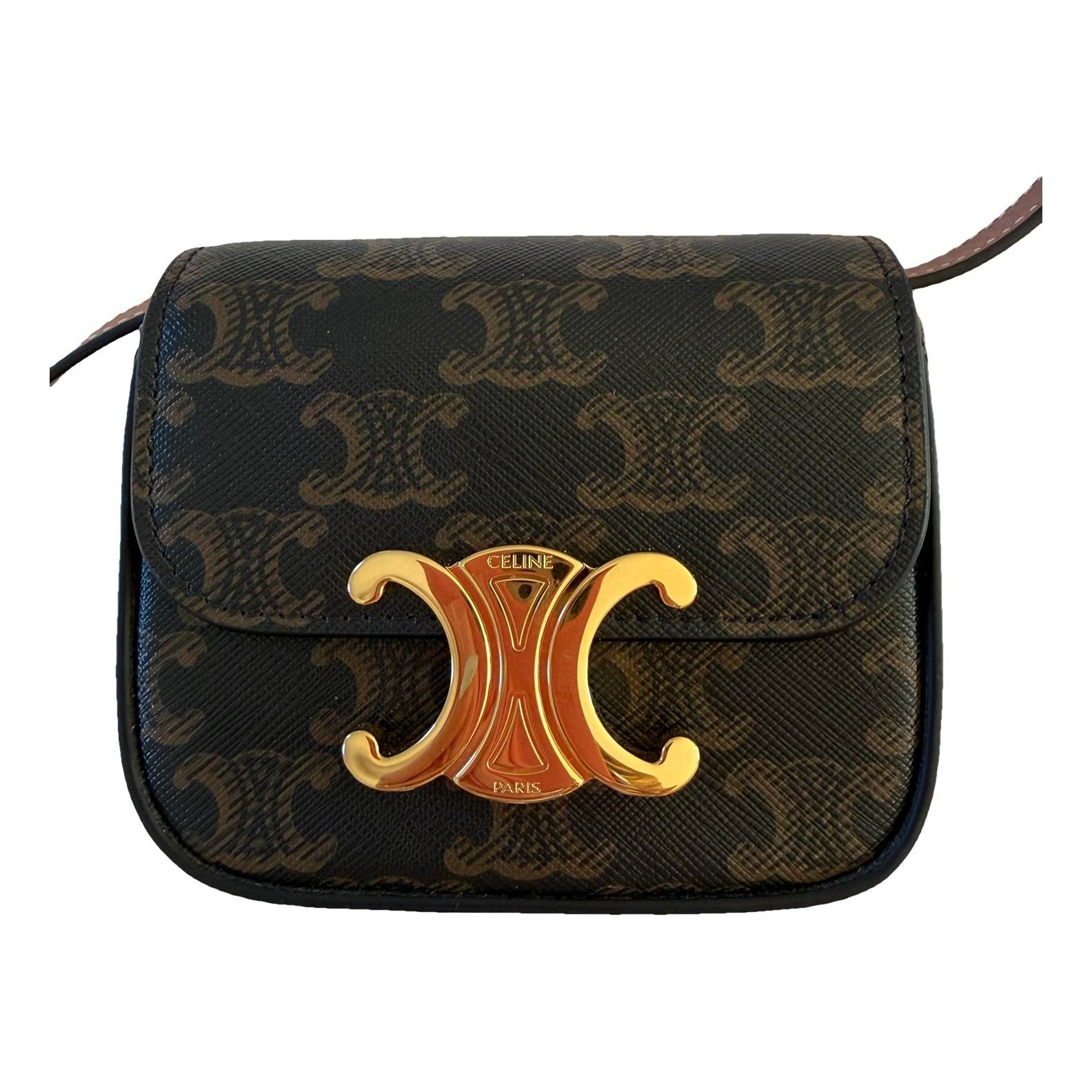 Triomphe leather mini bag