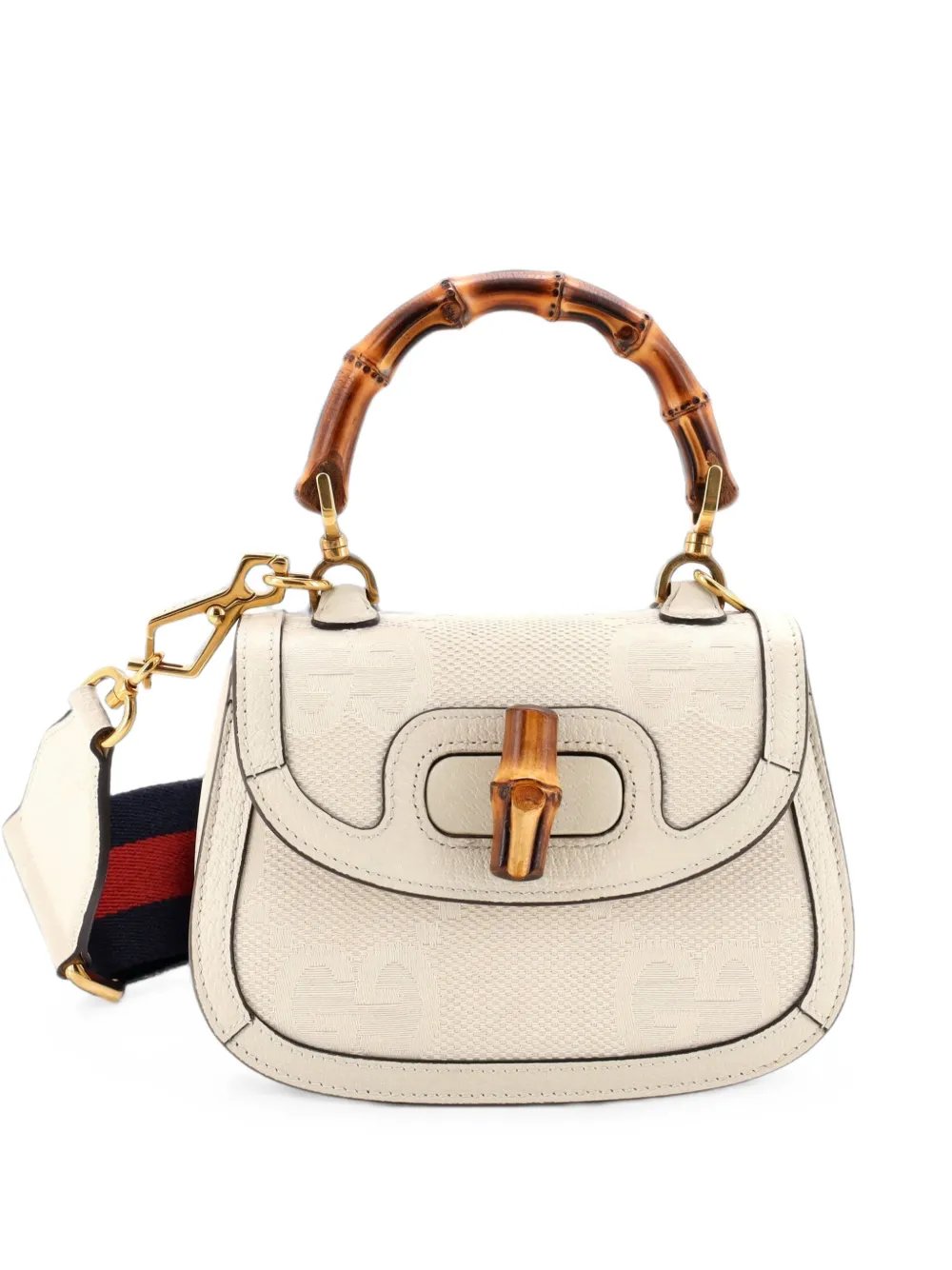 Bamboo 1947 Top Handle Bag Jumbo GG Canvas Mini crossbody bag