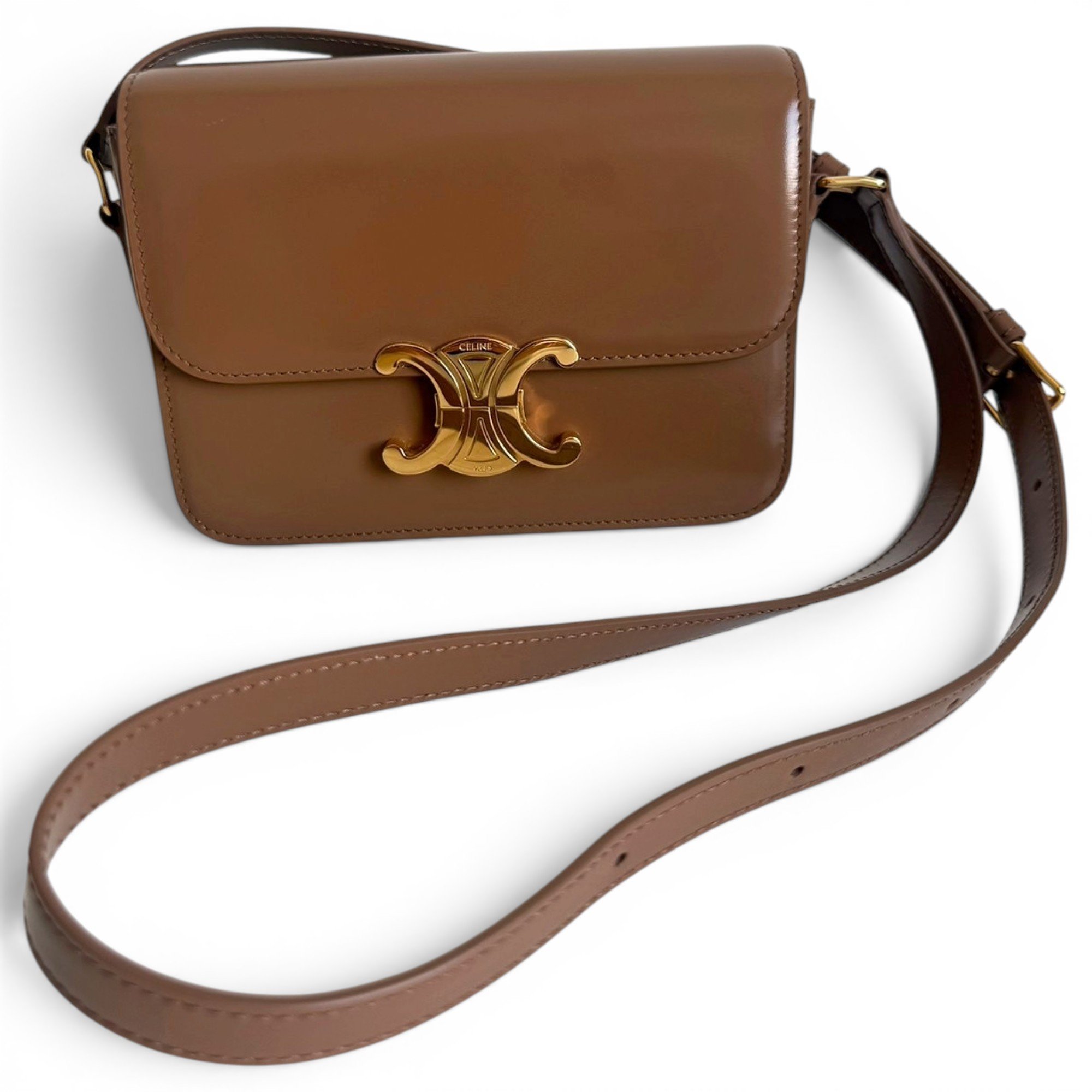 Triomphe leather handbag