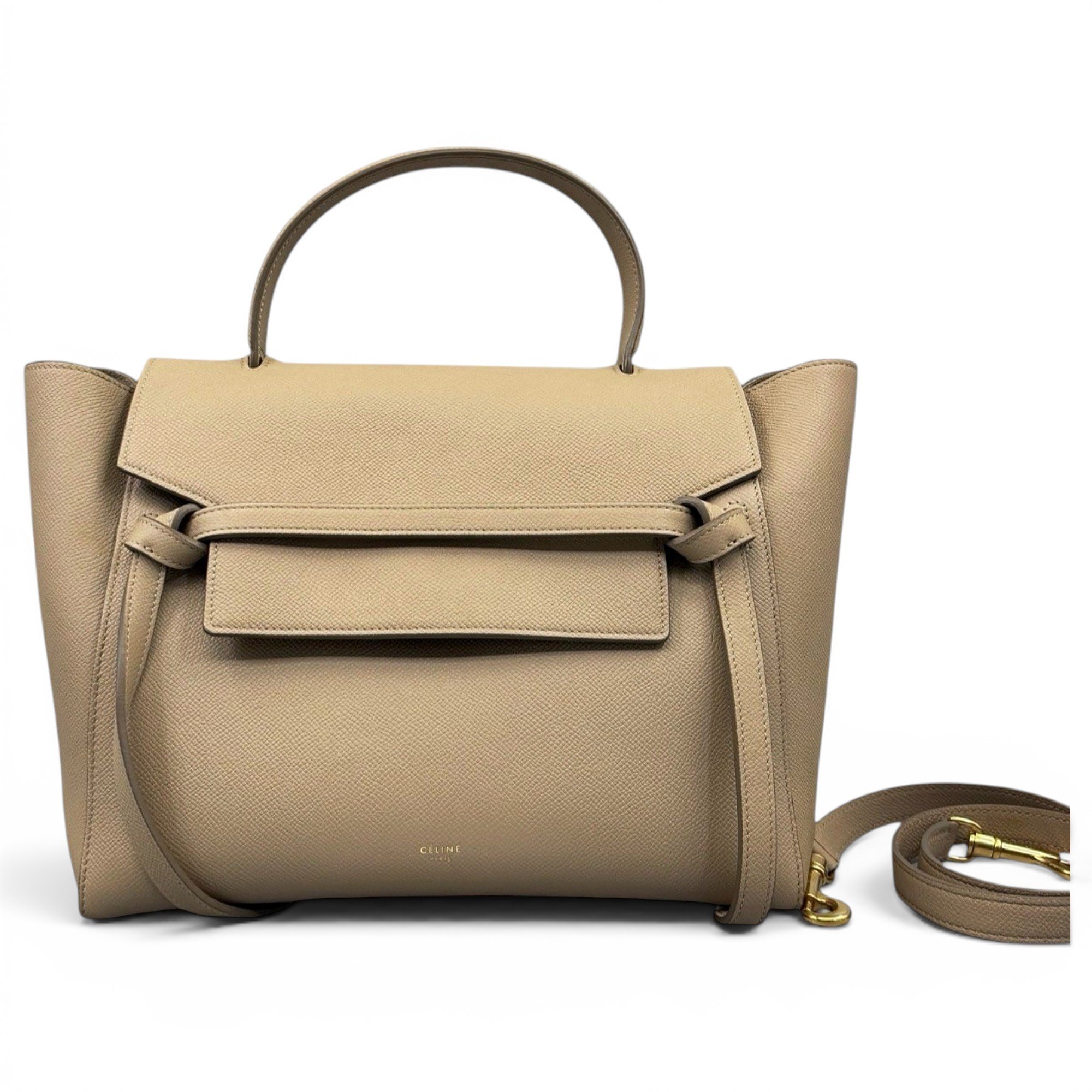 Belt leather handbag