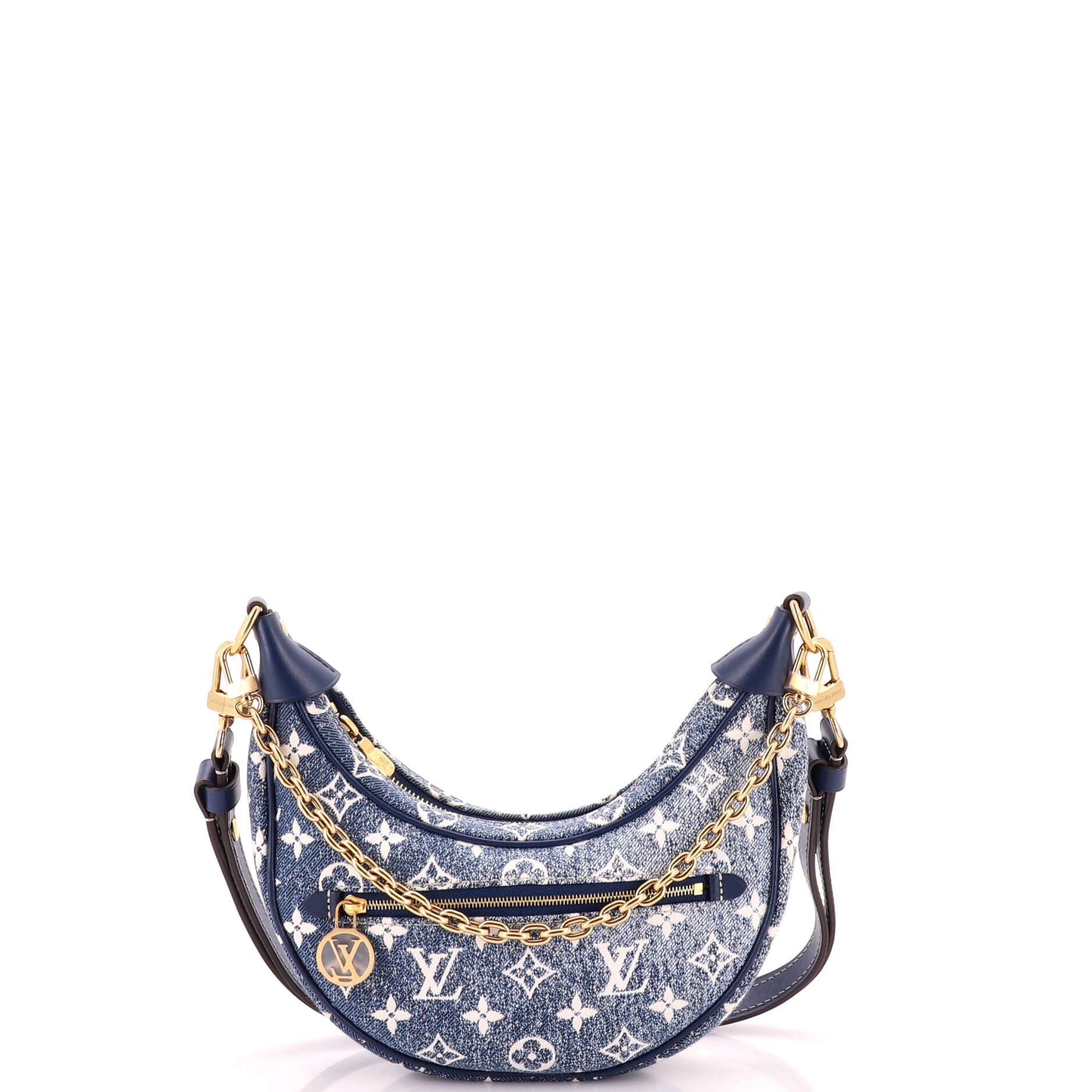 Loop Handbag Monogram Jacquard Denim