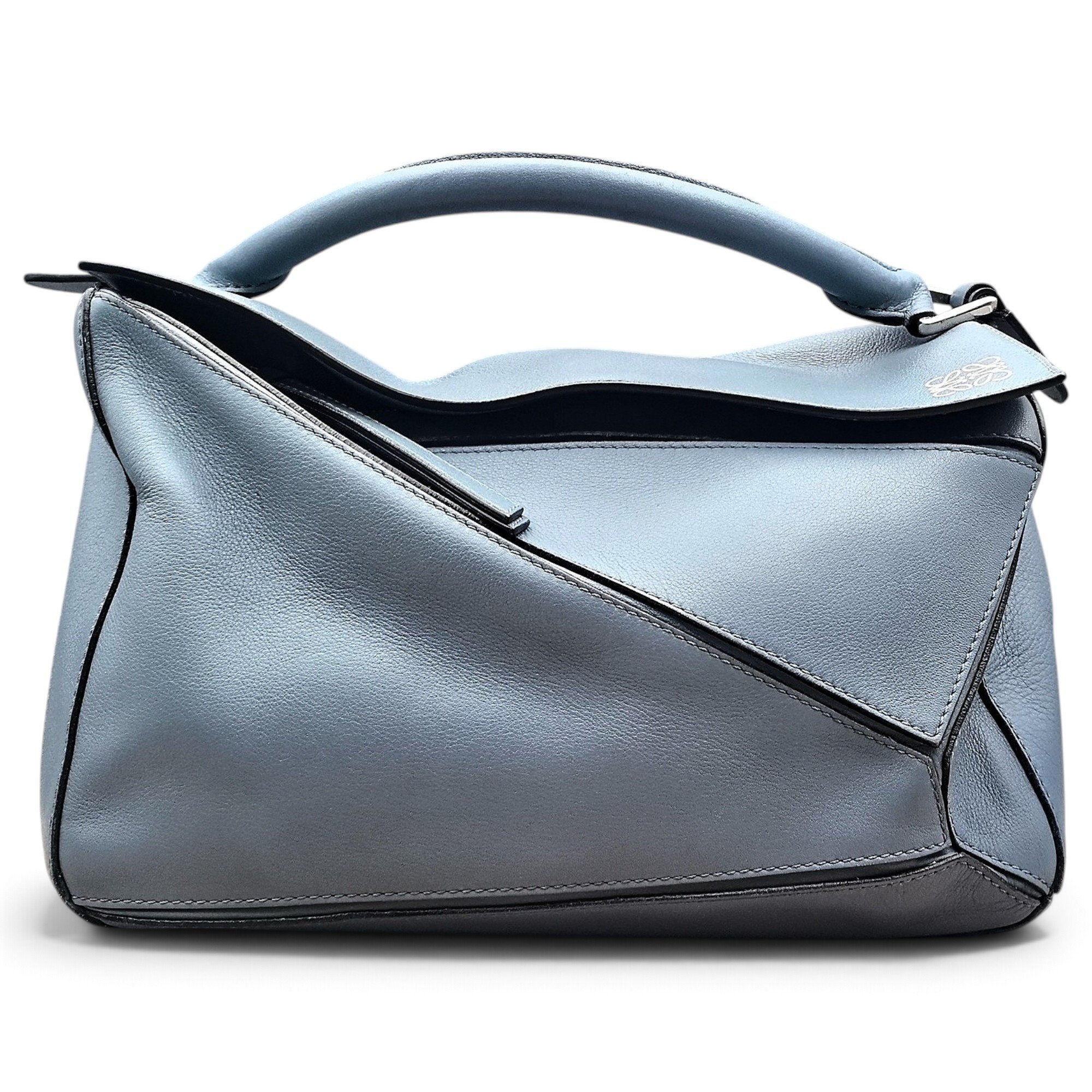 Puzzle leather handbag