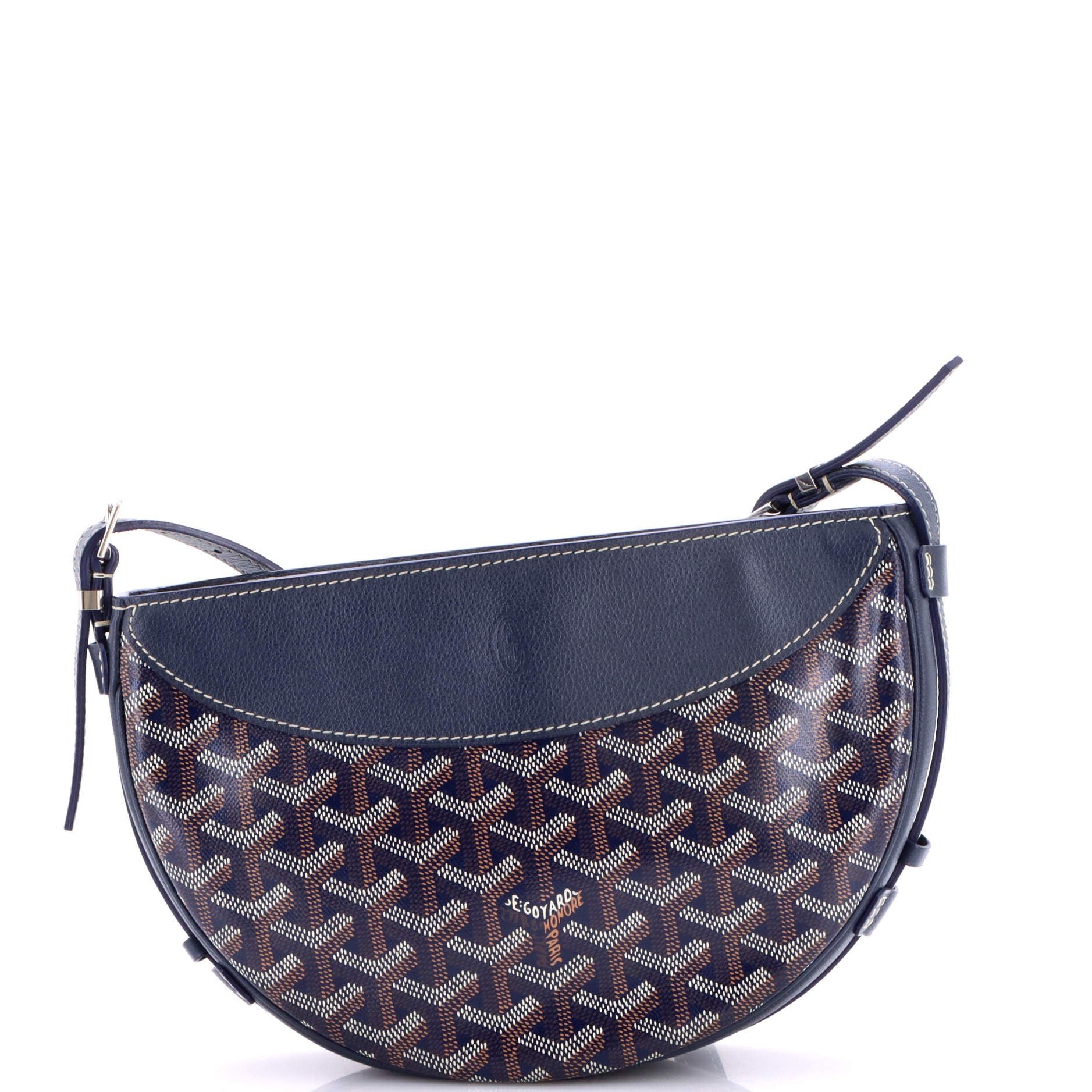 Hirondelle Shoulder Bag Coated Canvas and Leather