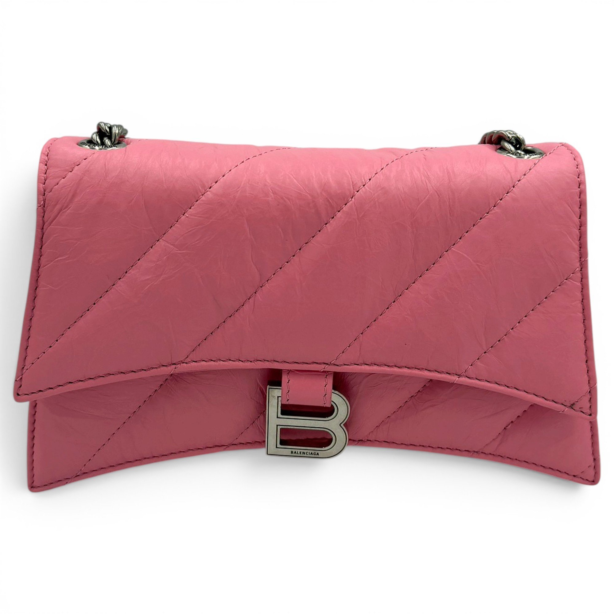 Crush leather handbag
