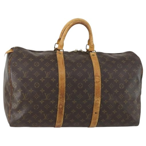Keepall leather travel bag