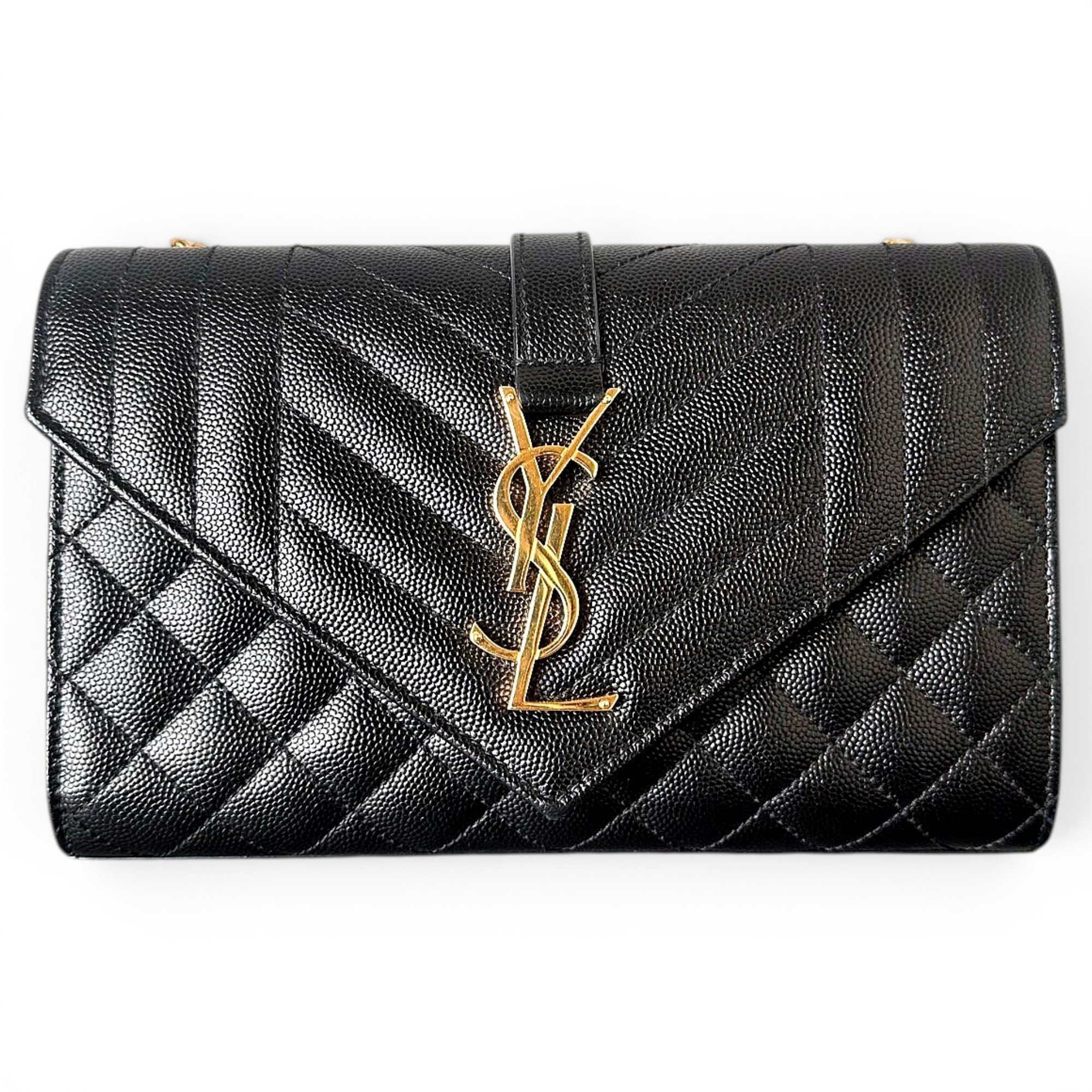 Envelope leather handbag
