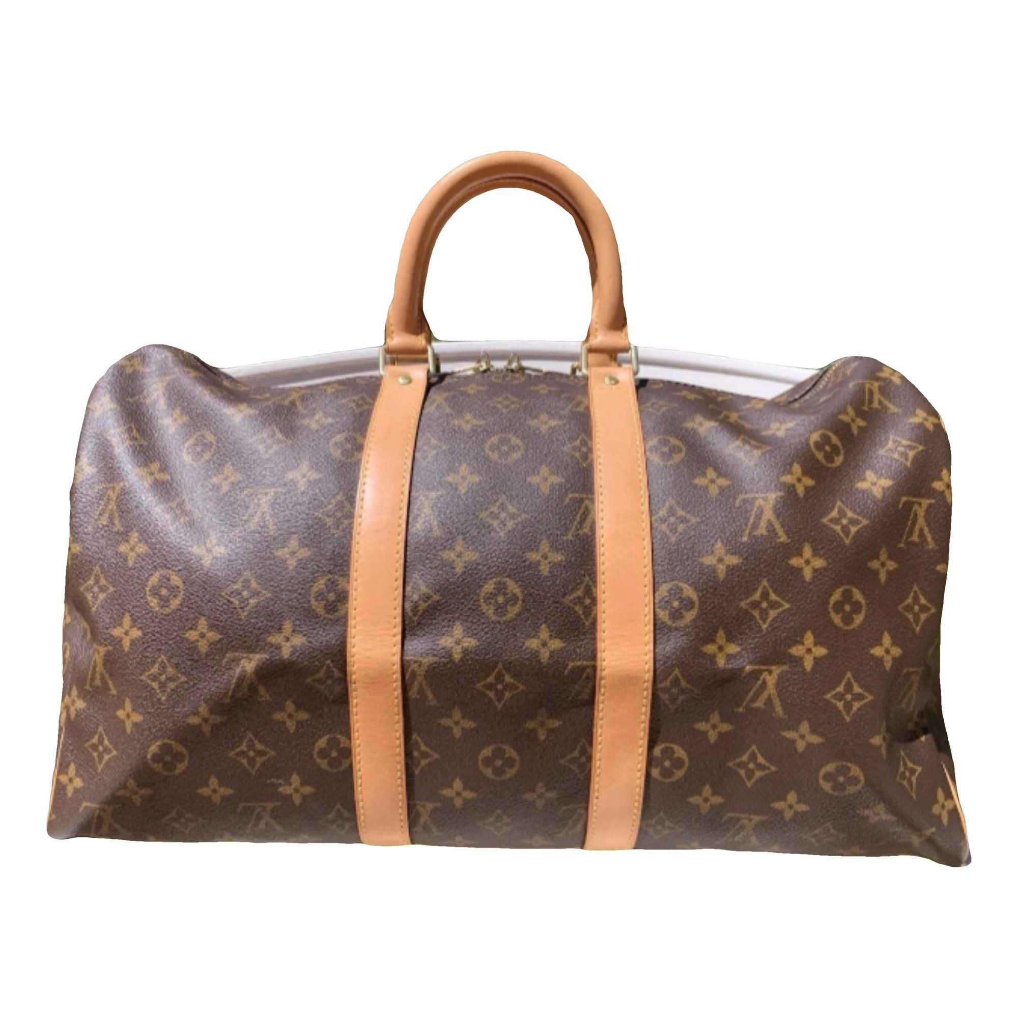 Keepall leather travel bag