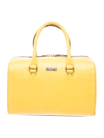 Ostrich Top Handle Bag