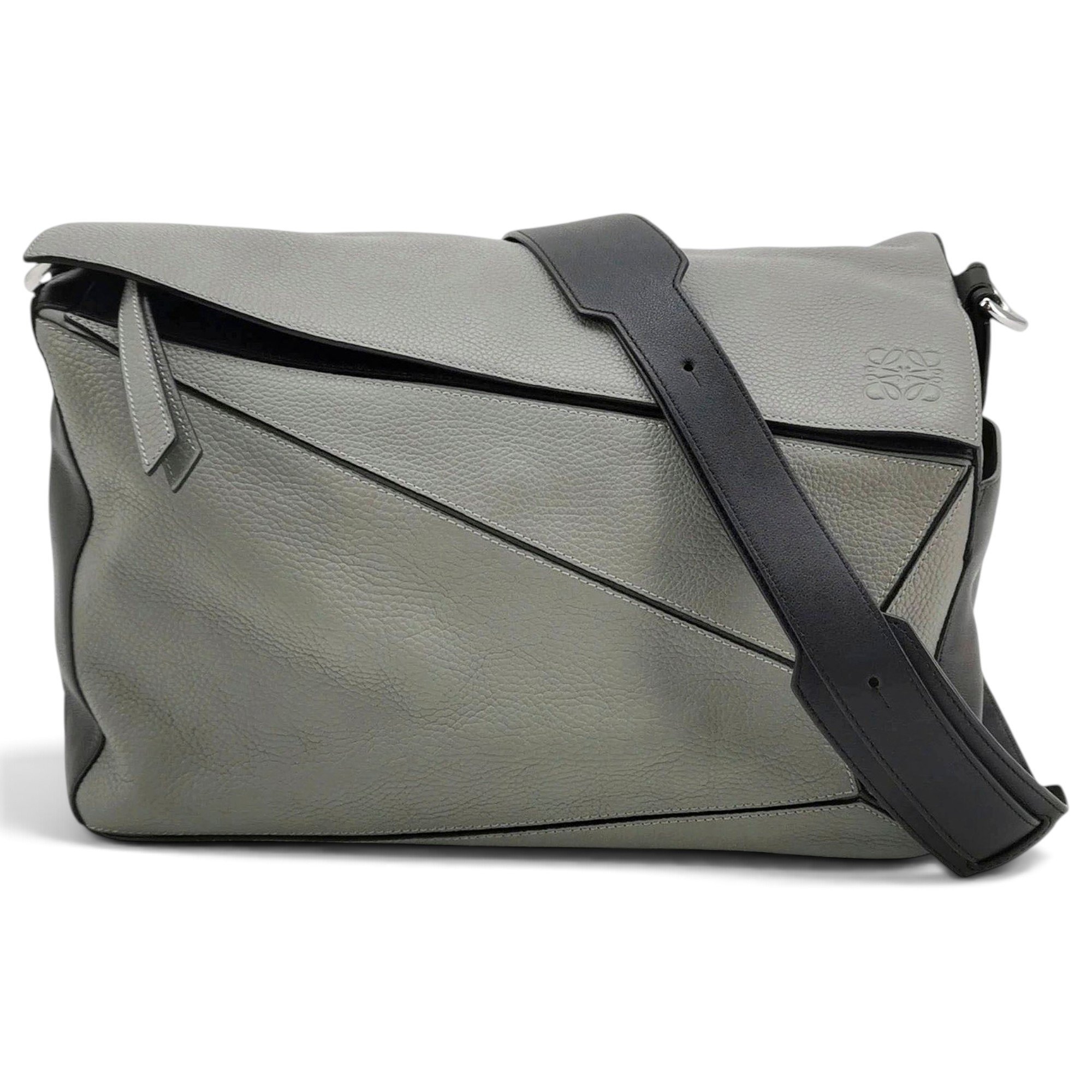 Puzzle leather handbag