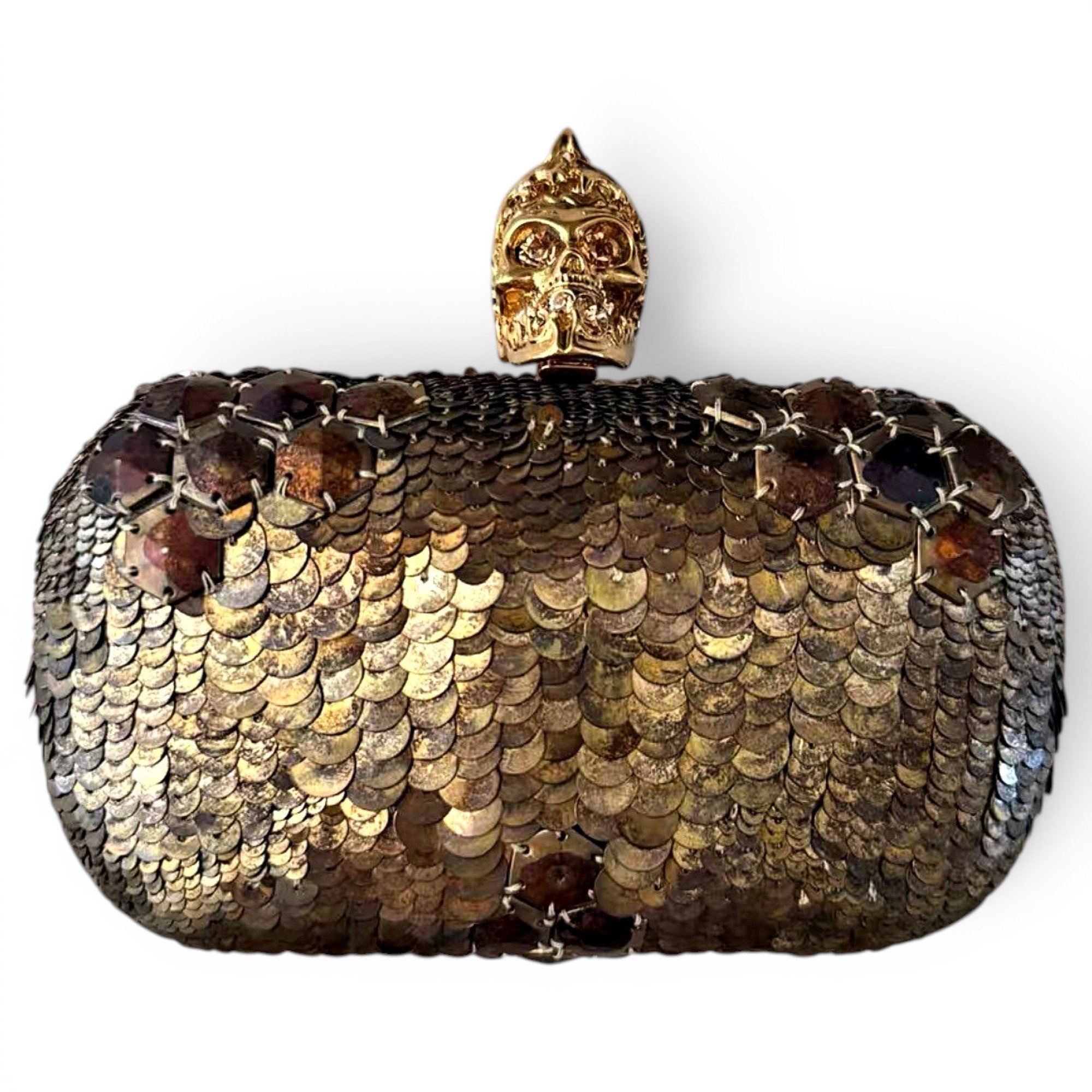 Skull clutch bag