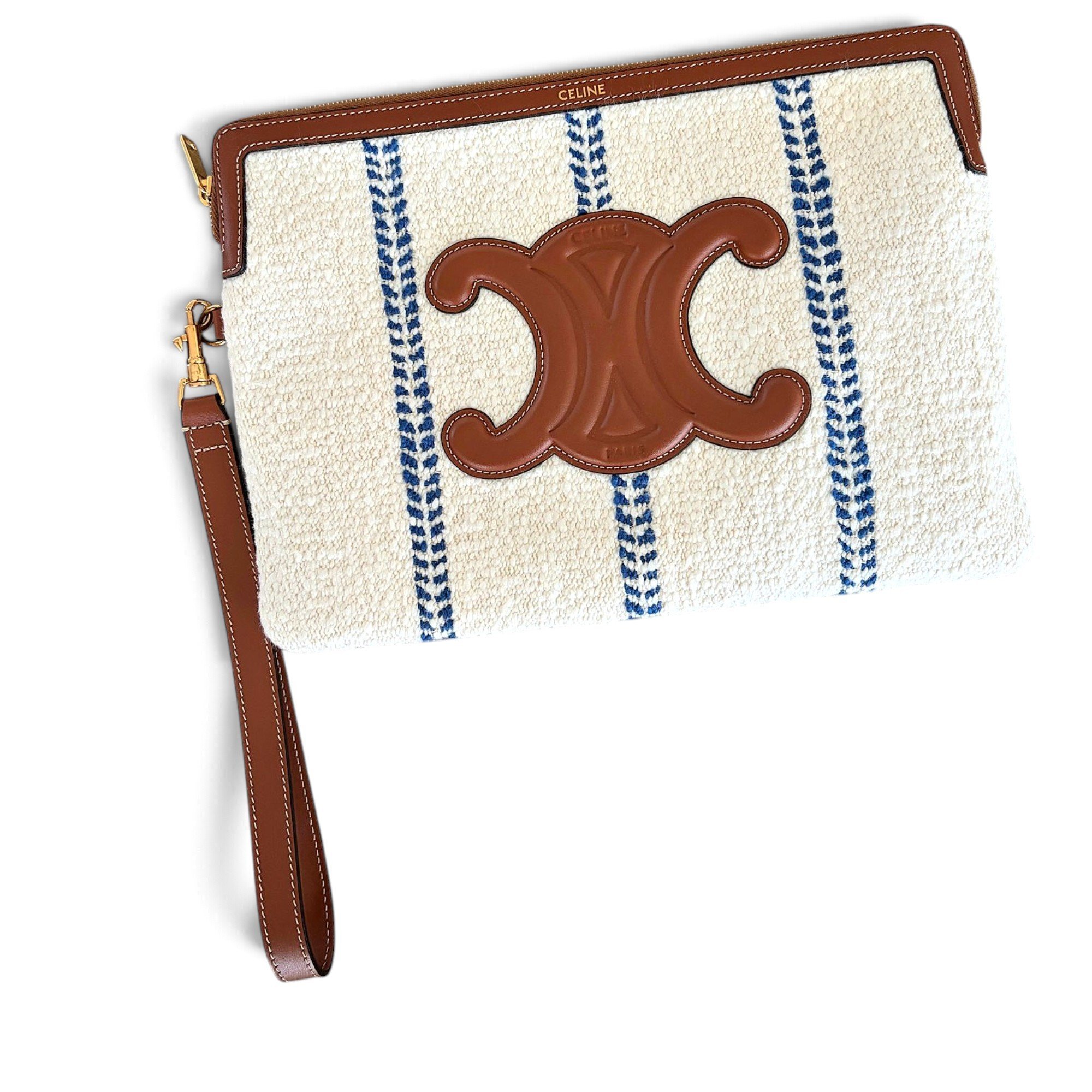 Leather clutch bag