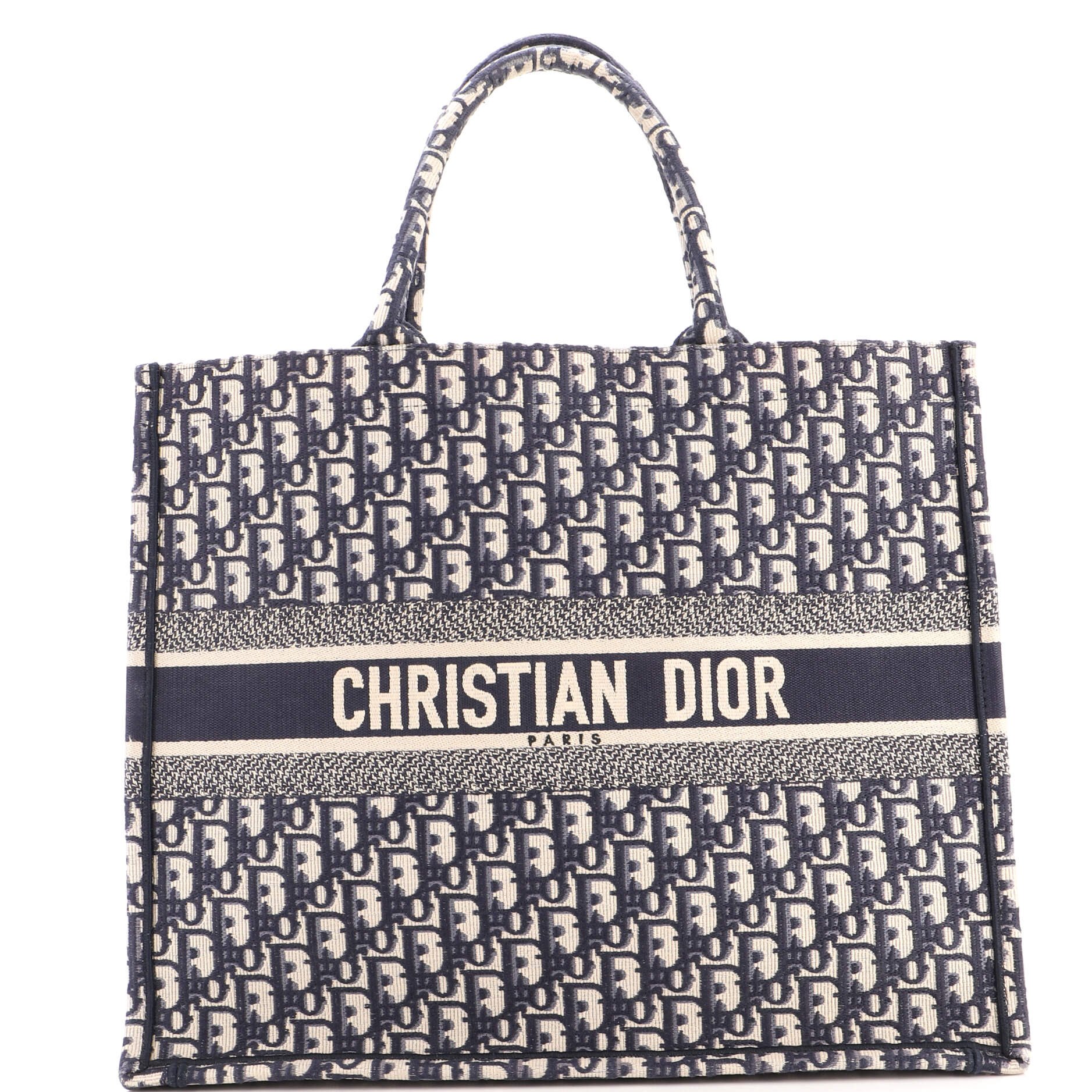 Book Tote Oblique Canvas Large