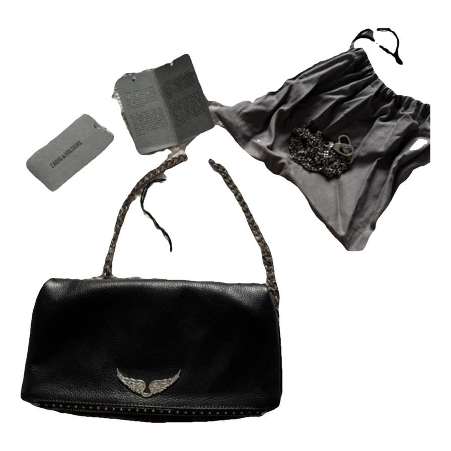 Rock leather clutch bag
