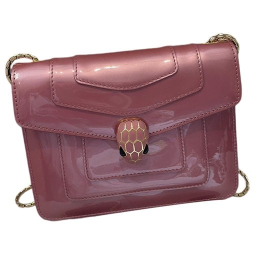 Serpenti patent leather handbag
