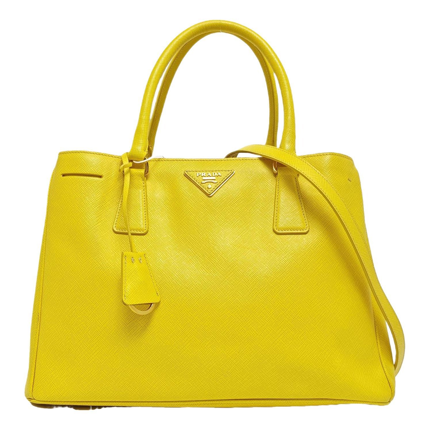 Double leather handbag