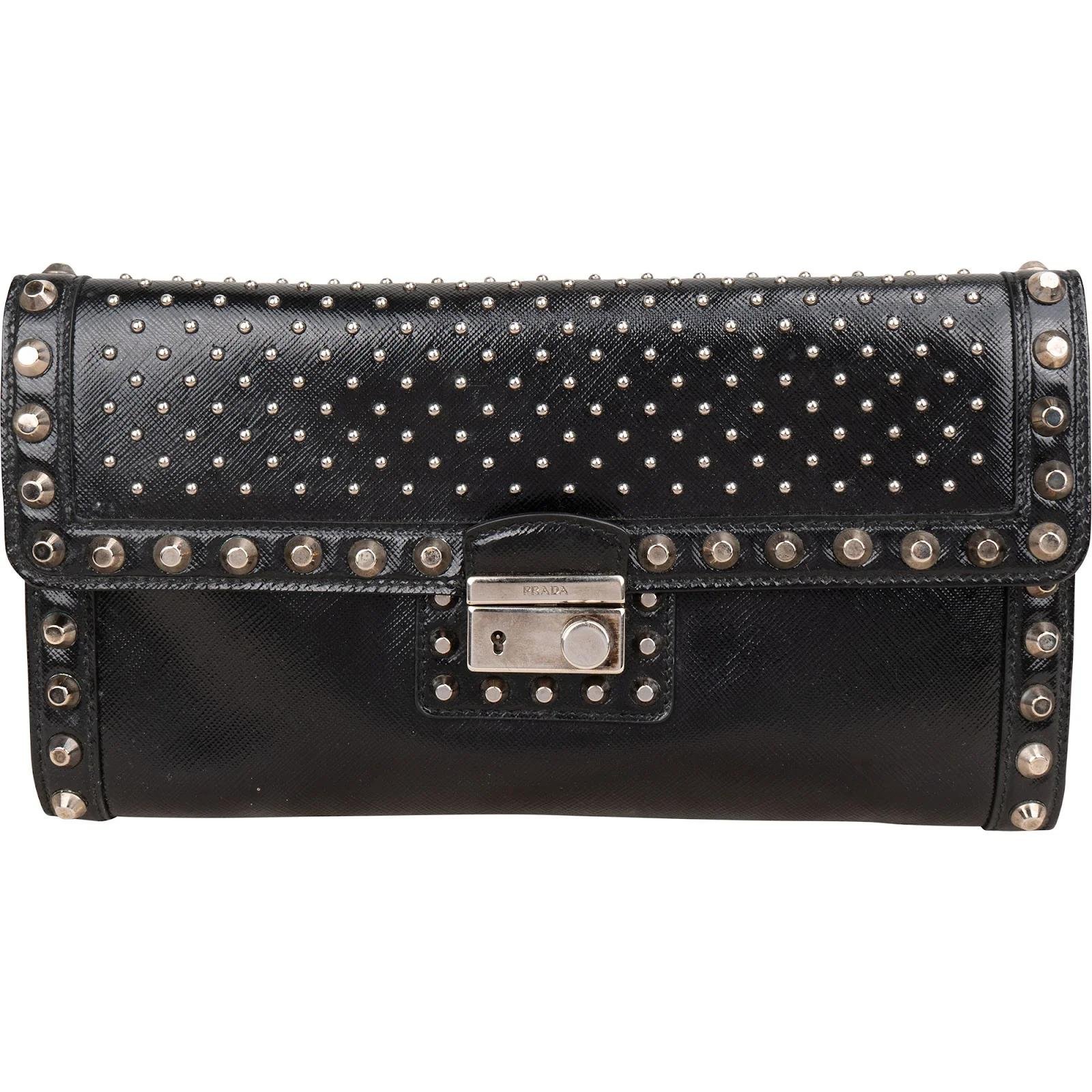 Patent leather clutch bag