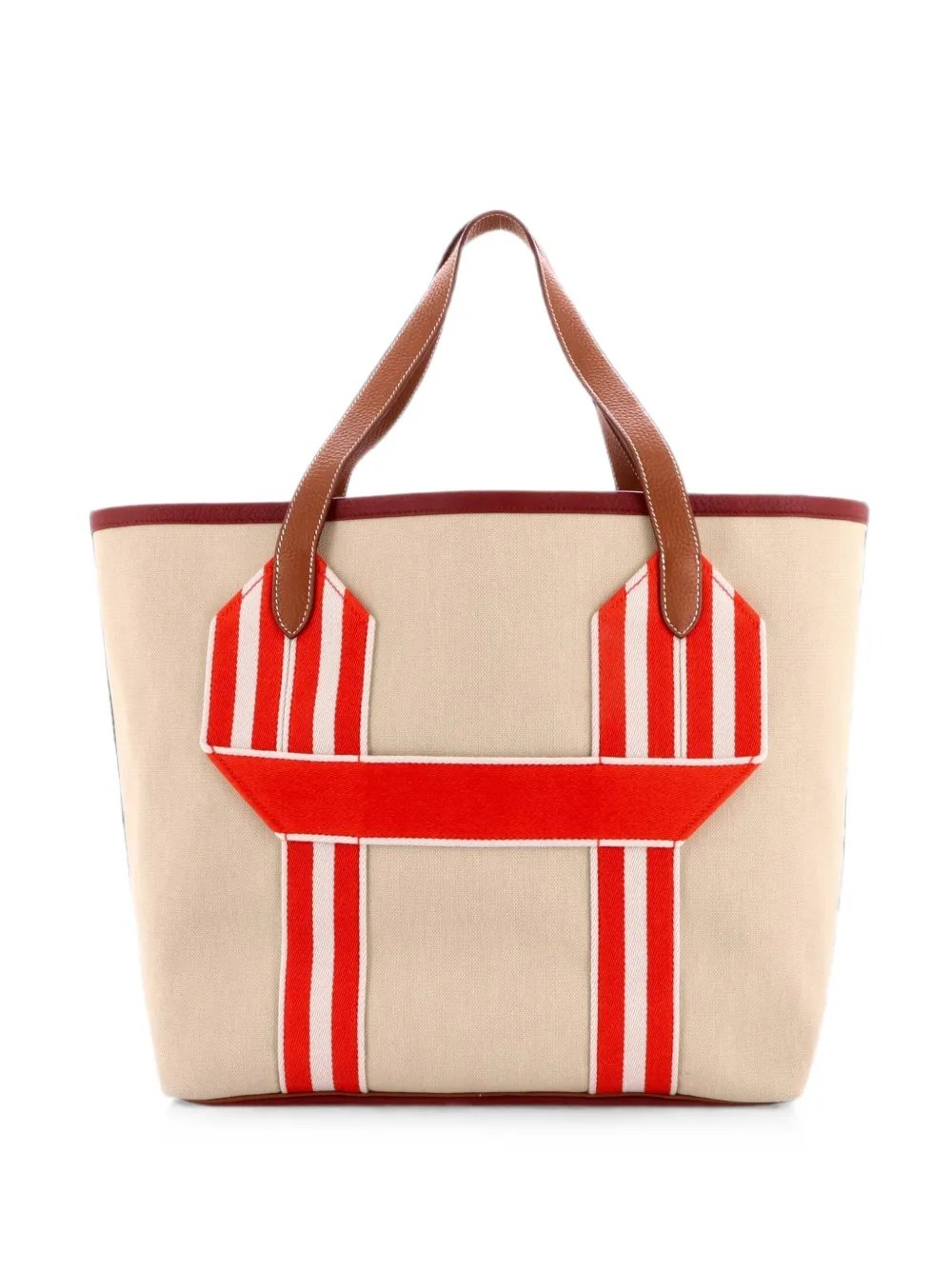 Pursangle Canvas with Leather tote bag