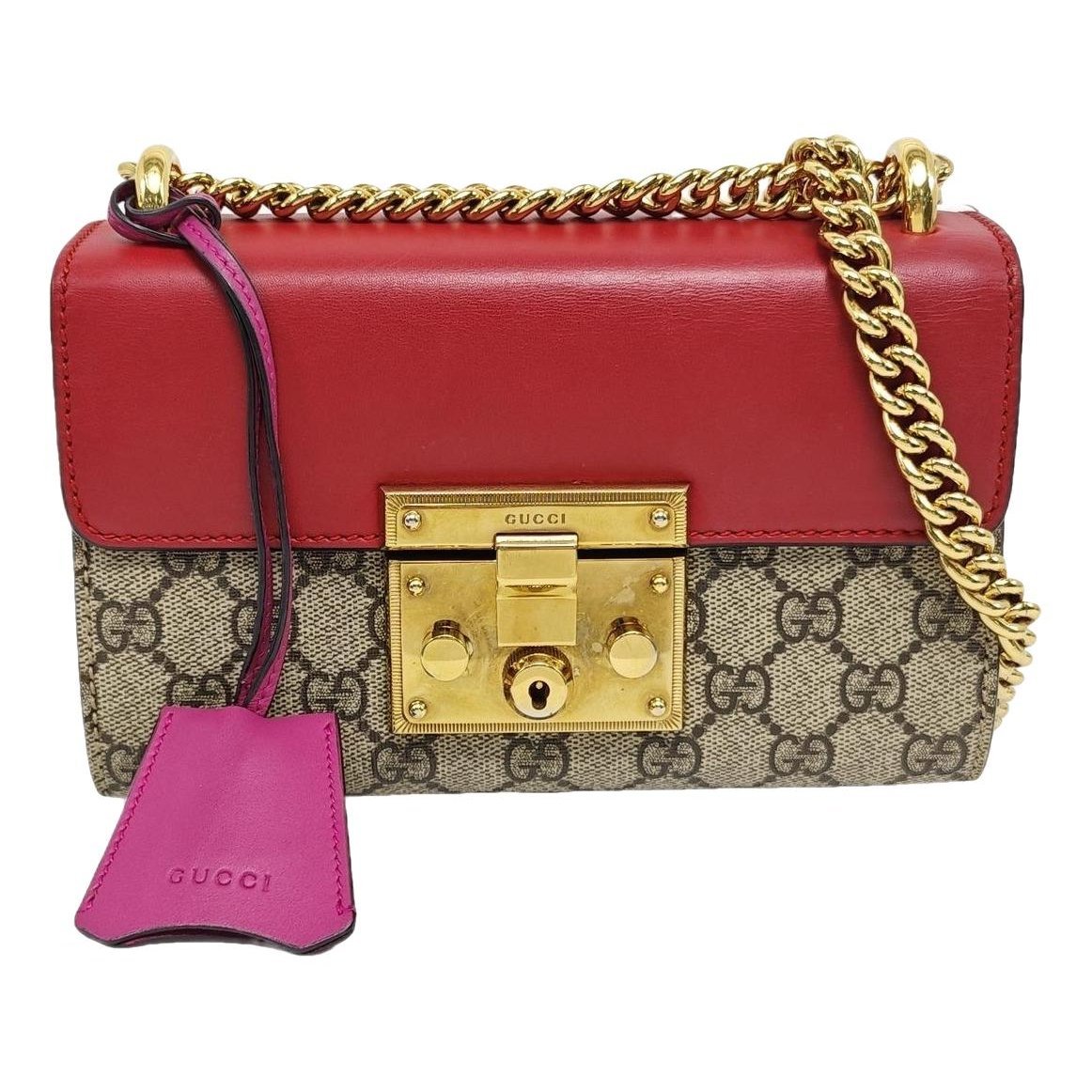 Padlock leather handbag
