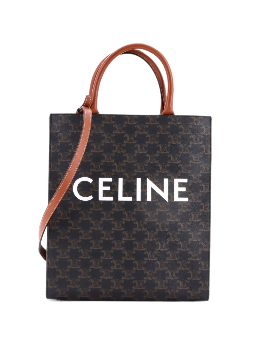 Vertical Cabas Triomphe Coated Canvas Small tote bag