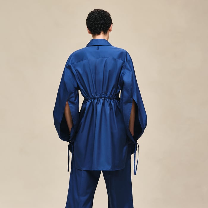 Bleu Lagune Drawstring Shirt