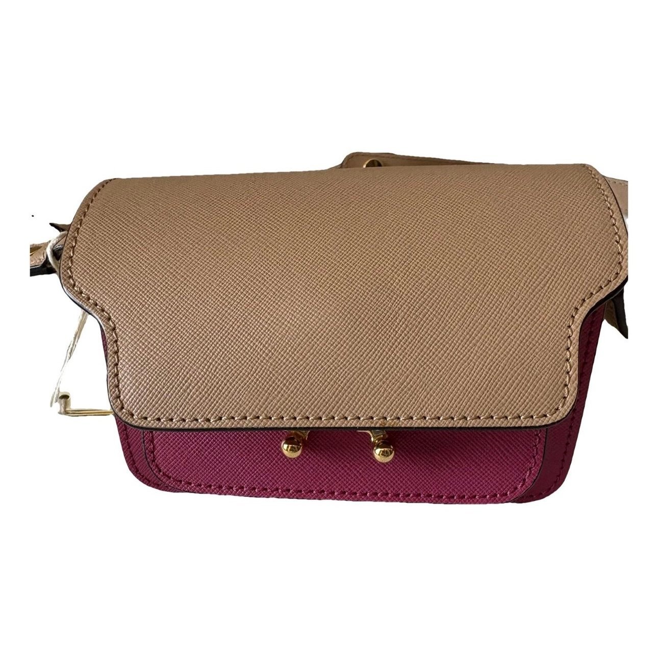 Trunk leather crossbody bag