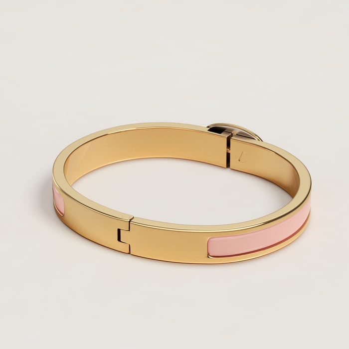 Rose Candeur Mini Clic Chaine d'Ancre Bracelet