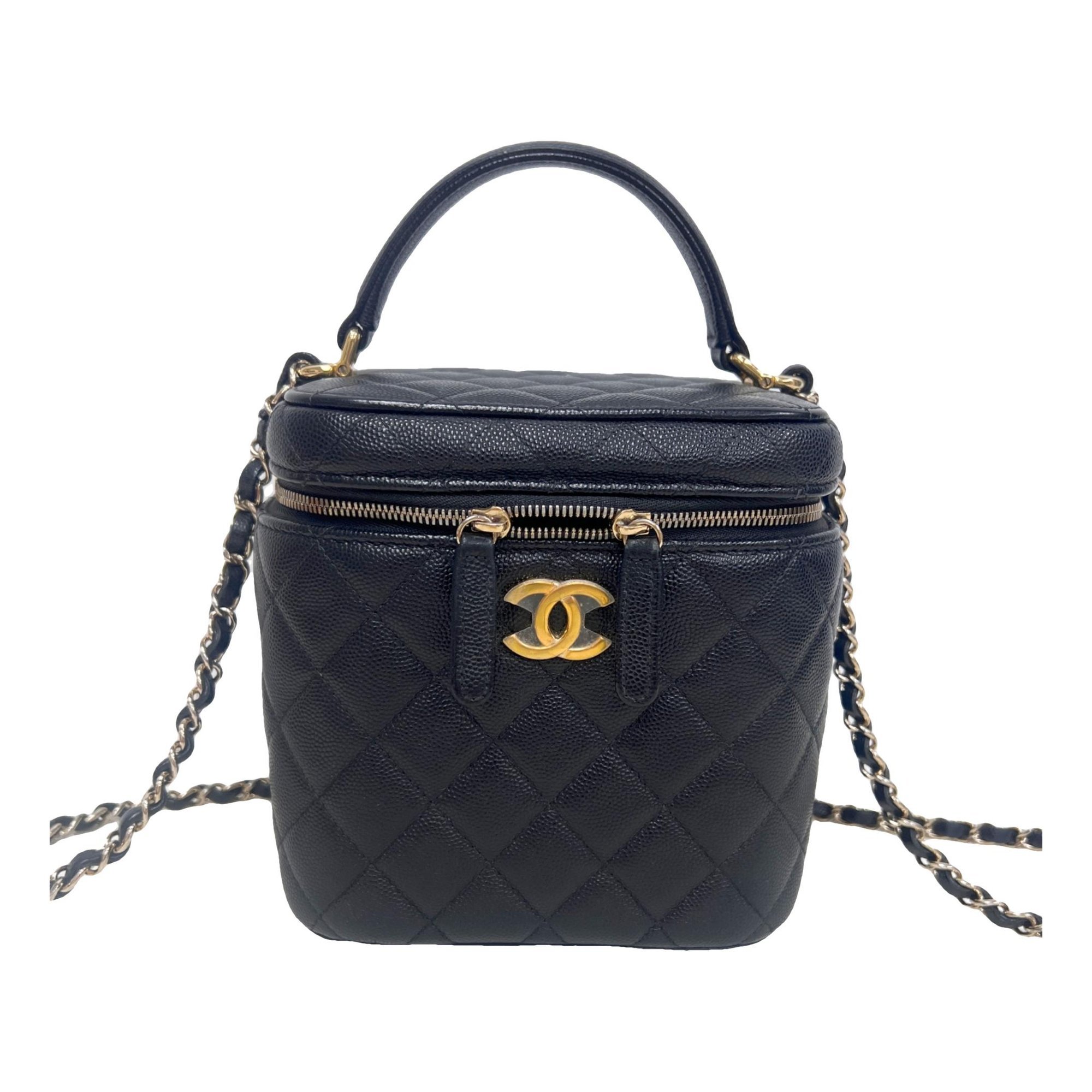 Vanity leather handbag